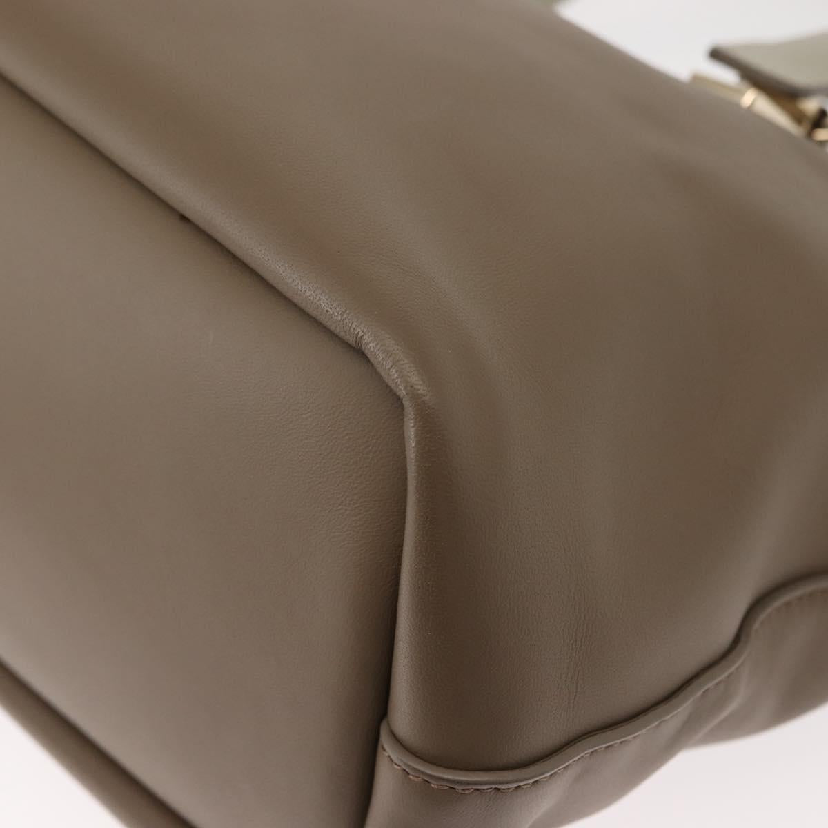 Chloe Bailey Hand Bag Leather 2way Gray Light Blue Auth 121377