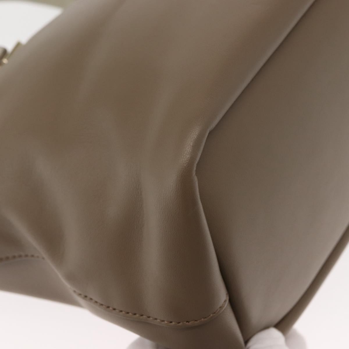 Chloe Bailey Hand Bag Leather 2way Gray Light Blue Auth 121377