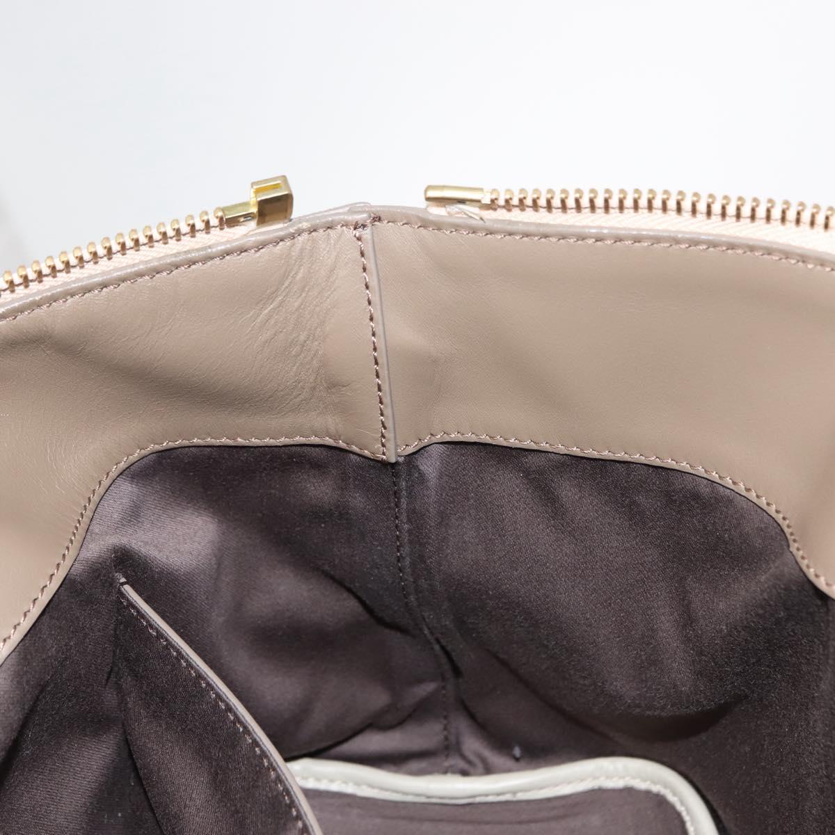 Chloe Bailey Hand Bag Leather 2way Gray Light Blue Auth 121377