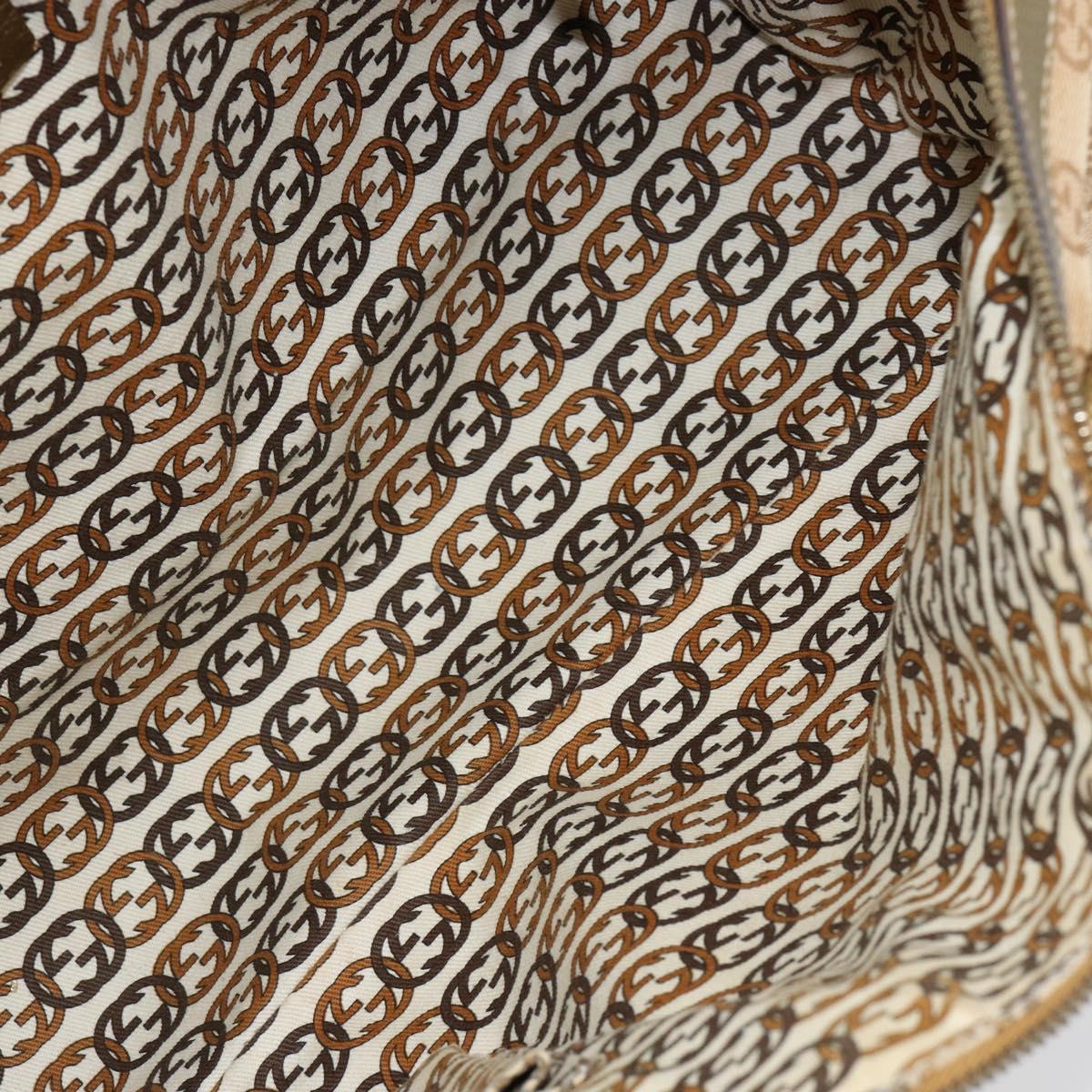 GUCCI GG Canvas Shoulder Bag Beige Gold 177052 Auth 121395