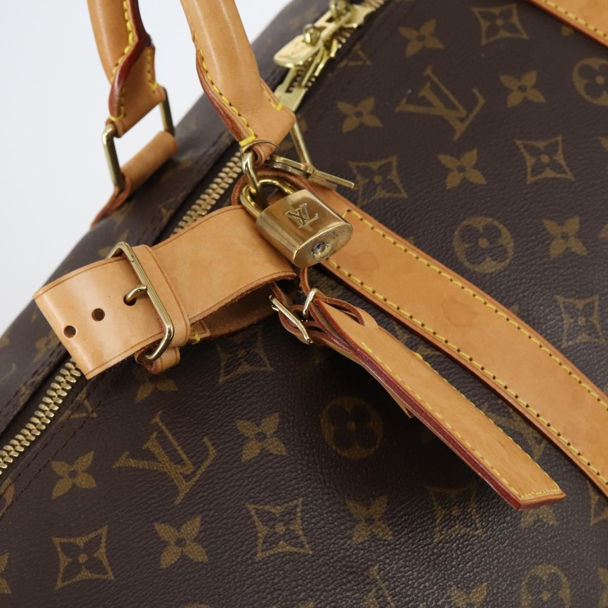 LOUIS VUITTON Monogram Keepall 55 Boston Bag M41424 LV Auth 121396
