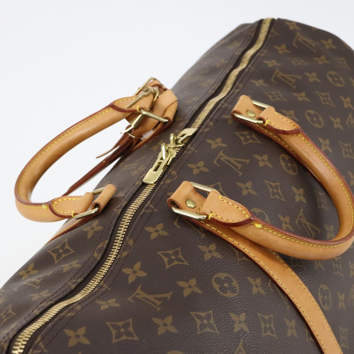 LOUIS VUITTON Monogram Keepall 55 Boston Bag M41424 LV Auth 121396