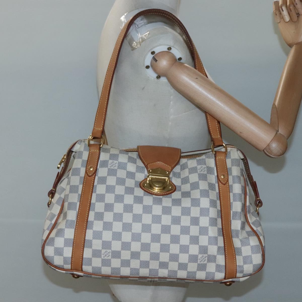 LOUIS VUITTON Damier Azur Stresa PM Tote Bag M51188 LV Auth 121402