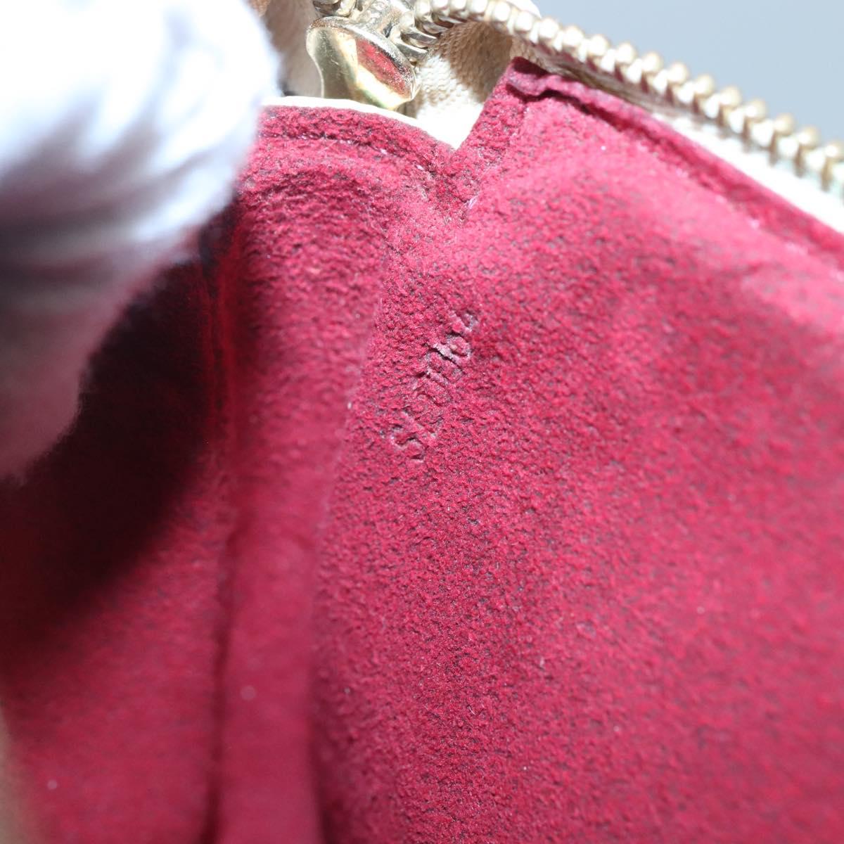 LOUIS VUITTON Multicolor Pochette Accessoires Pouch White M92649 Auth 121405