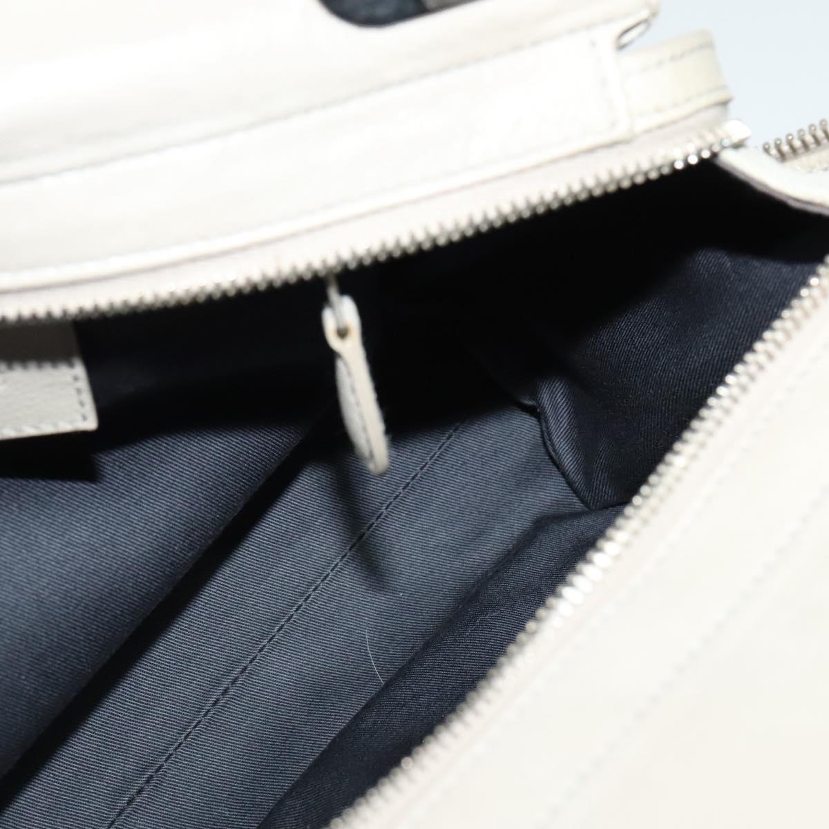BALENCIAGA Shoulder Bag Leather Gray Silver Auth 121412