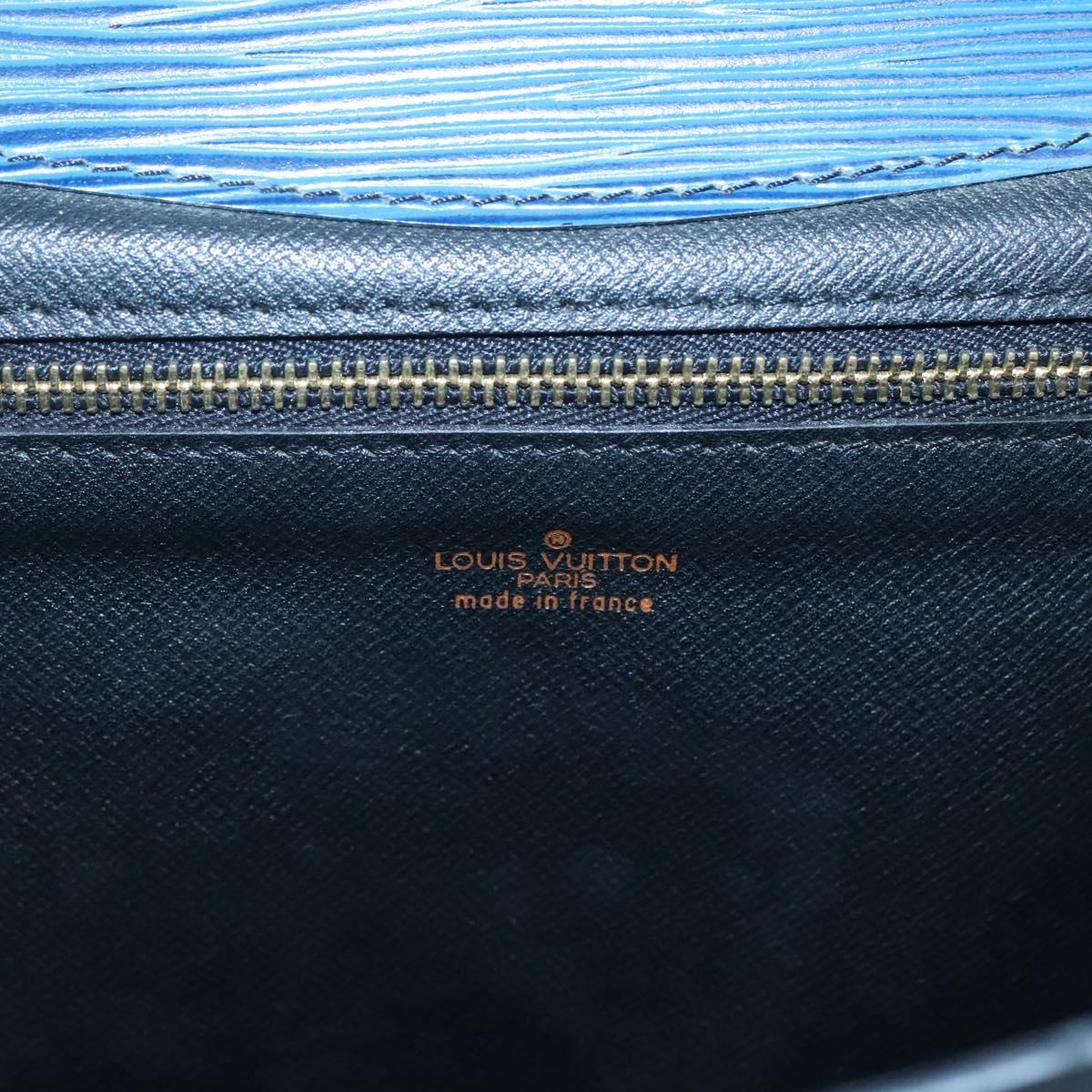 LOUIS VUITTON Epi Montaigne 27 Clutch Bag Blue M52655 LV Auth 121415