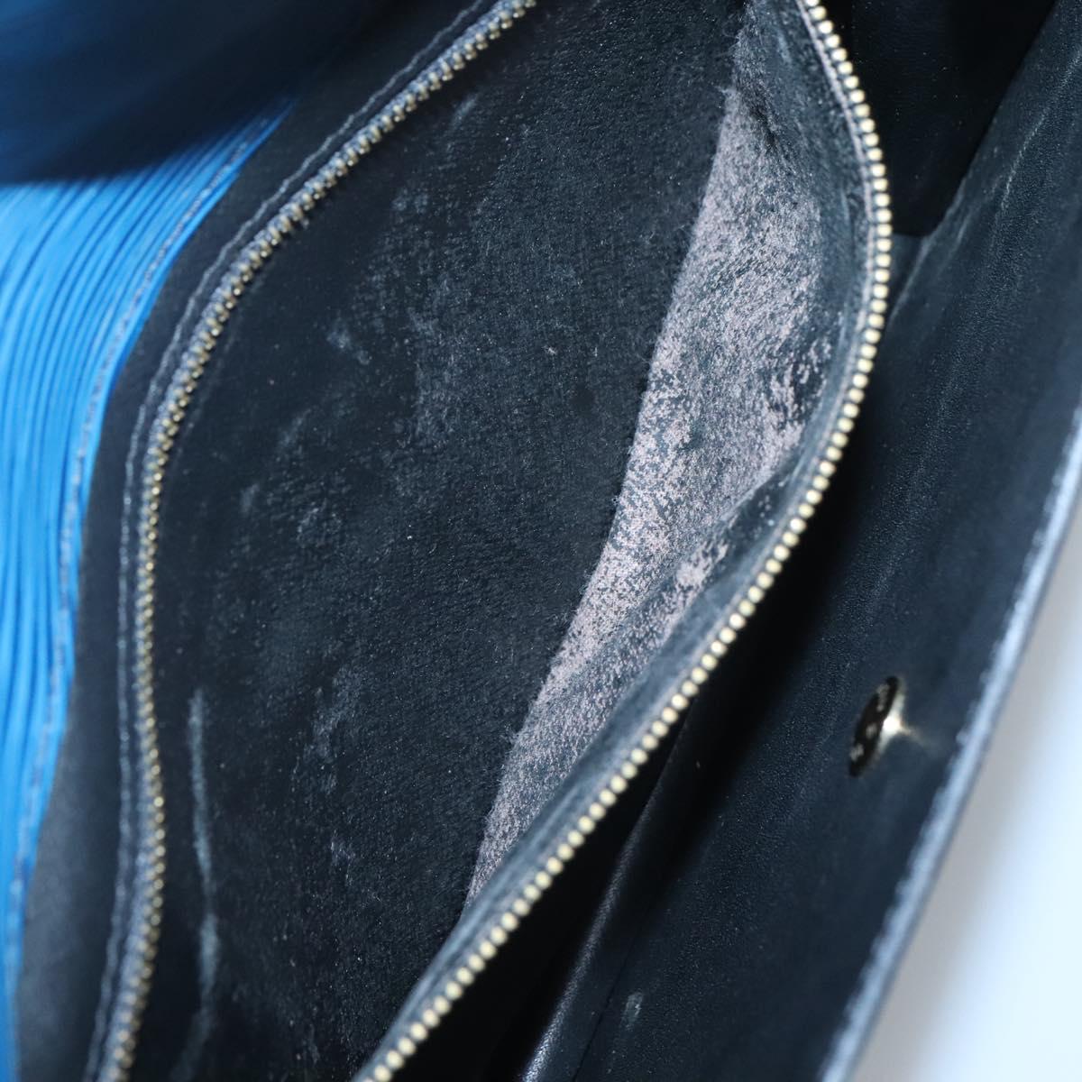 LOUIS VUITTON Epi Montaigne 27 Clutch Bag Blue M52655 LV Auth 121415