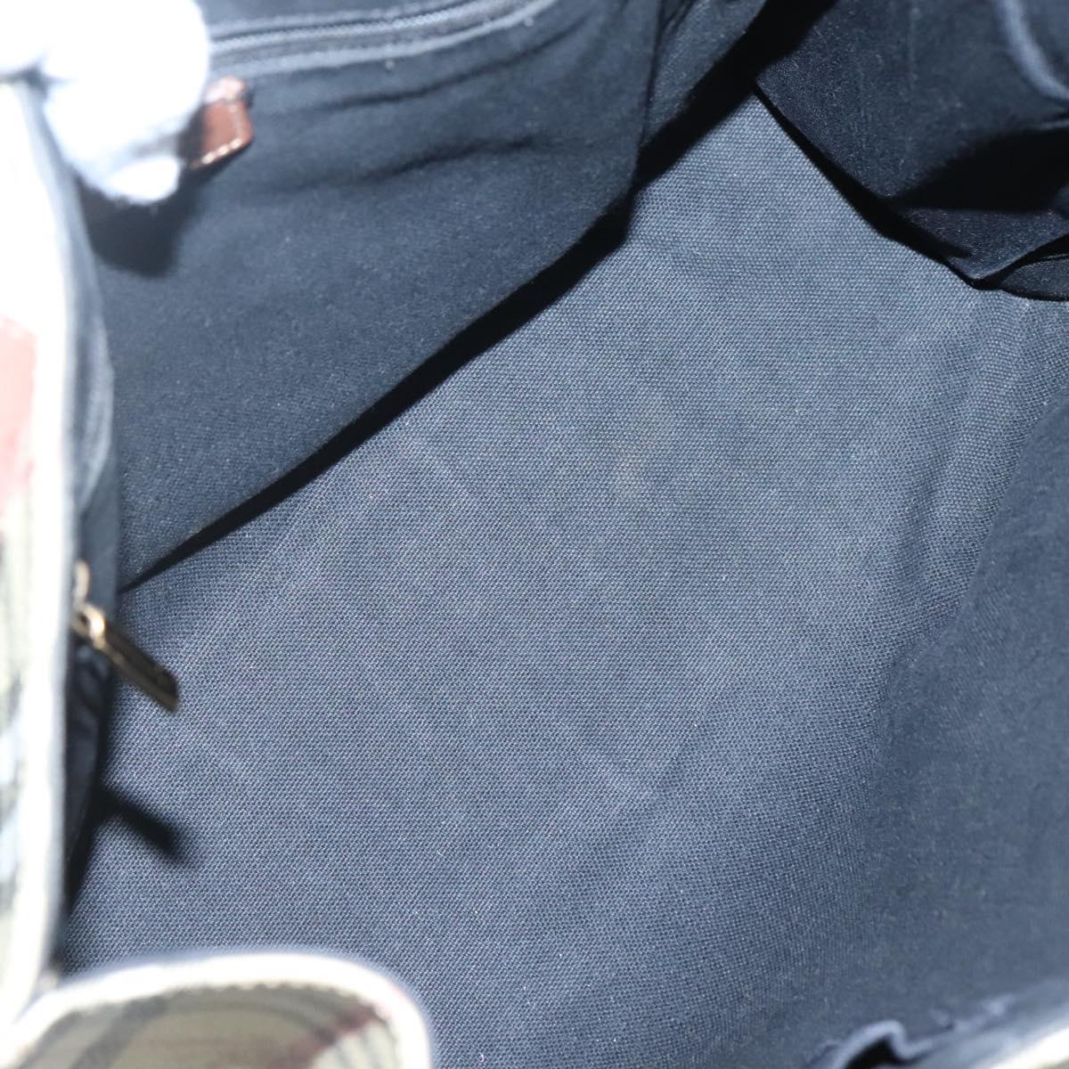 BURBERRY Nova Check Tote Bag PVC Beige Auth 121426