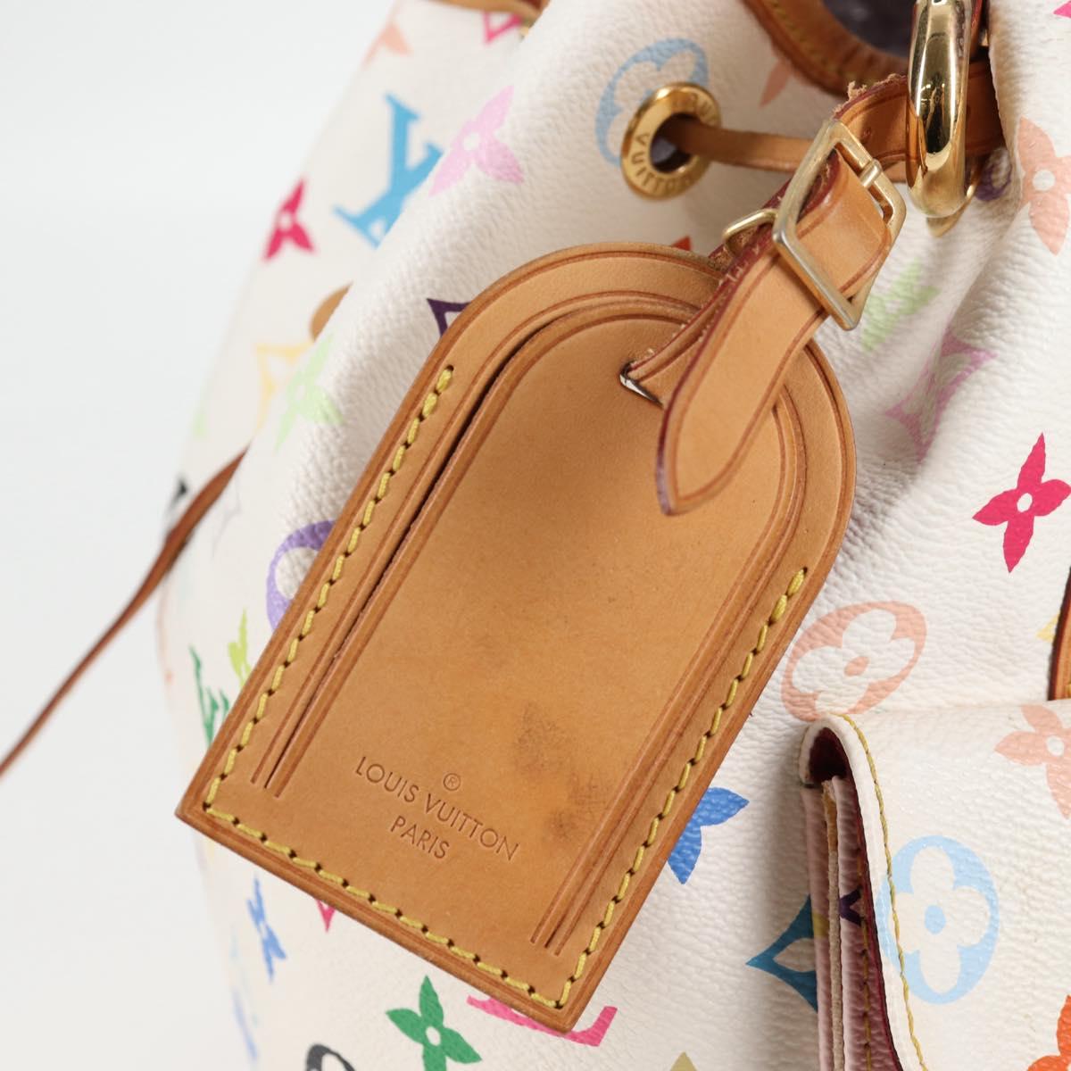LOUIS VUITTON Monogram Multicolor Petit Noe Bag White M42229 LV Auth 121428AM