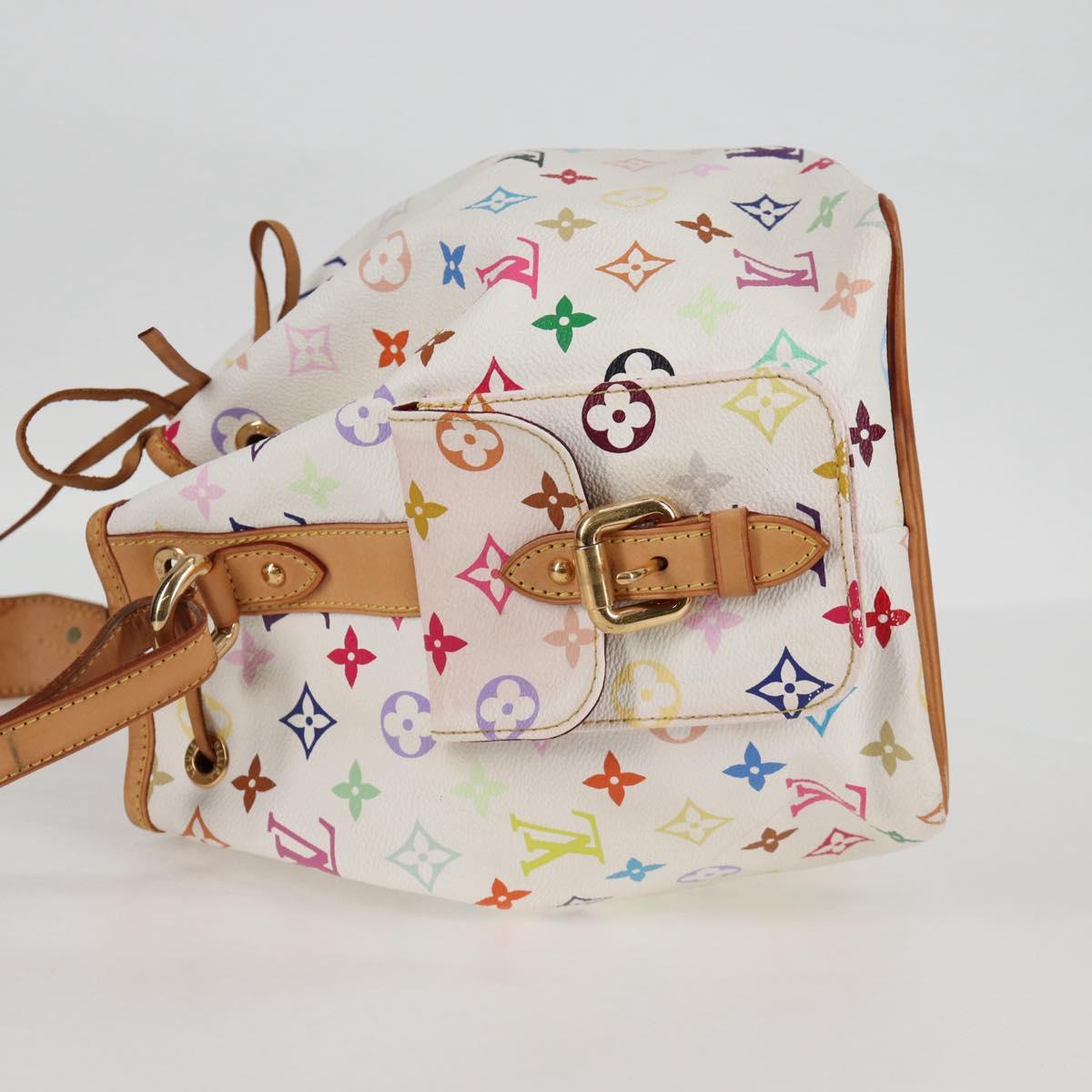 LOUIS VUITTON Monogram Multicolor Petit Noe Bag White M42229 LV Auth 121428M