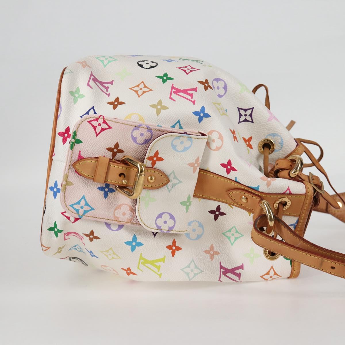 LOUIS VUITTON Monogram Multicolor Petit Noe Bag White M42229 LV Auth 121428M