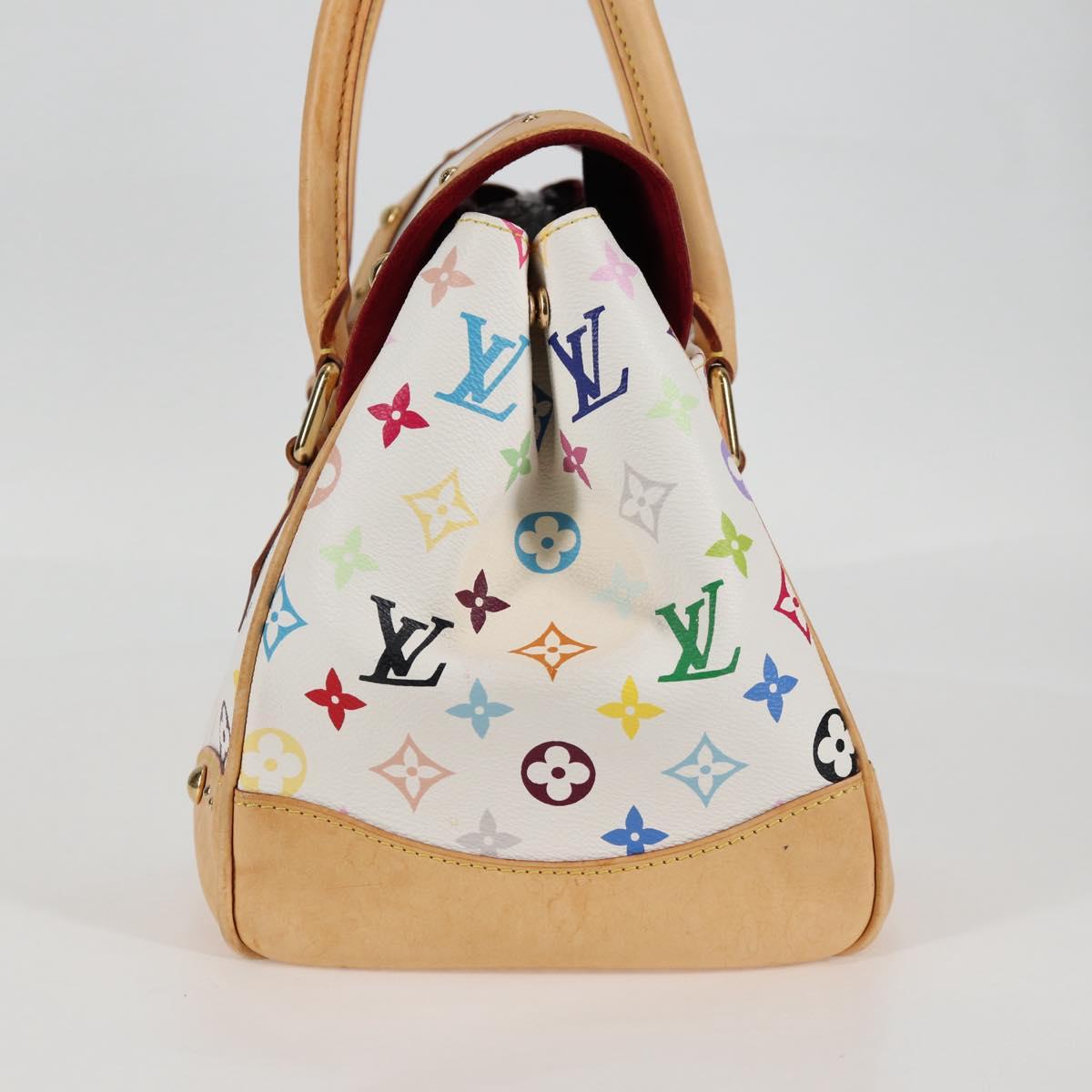 LOUIS VUITTON Monogram Multicolor Beverly GM Hand Bag White M40201 Auth 121429M