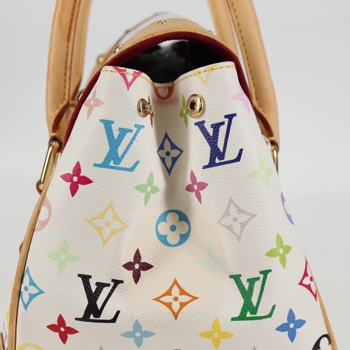 LOUIS VUITTON Monogram Multicolor Beverly GM Hand Bag White M40201 Auth 121429M