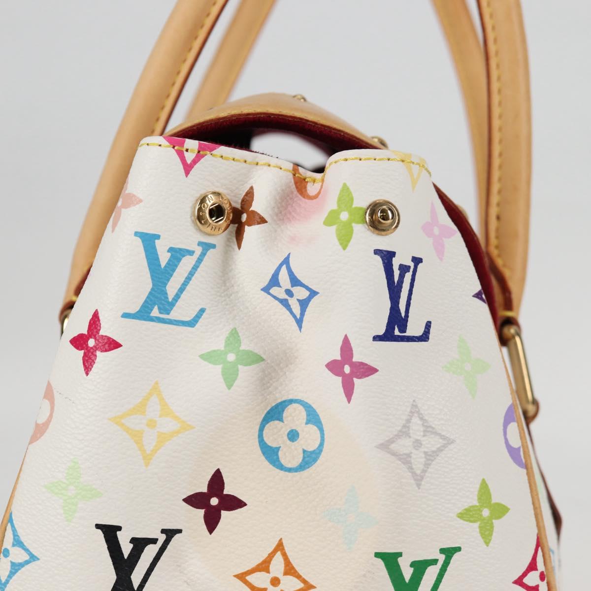 LOUIS VUITTON Monogram Multicolor Beverly GM Hand Bag White M40201 Auth 121429M