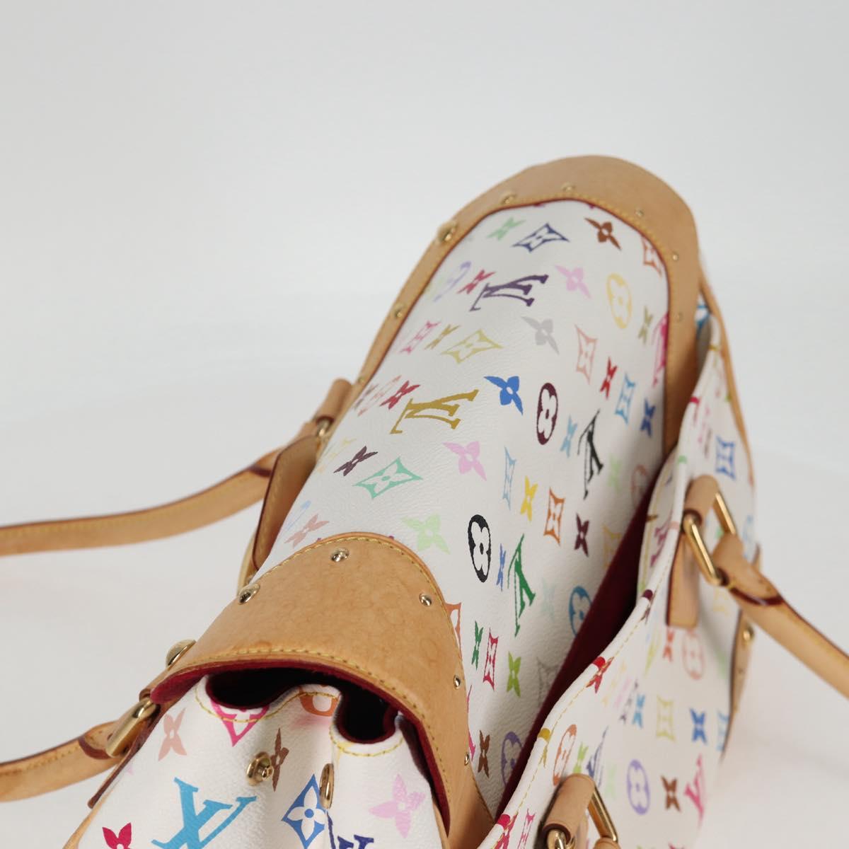 LOUIS VUITTON Monogram Multicolor Beverly GM Hand Bag White M40201 Auth 121429M