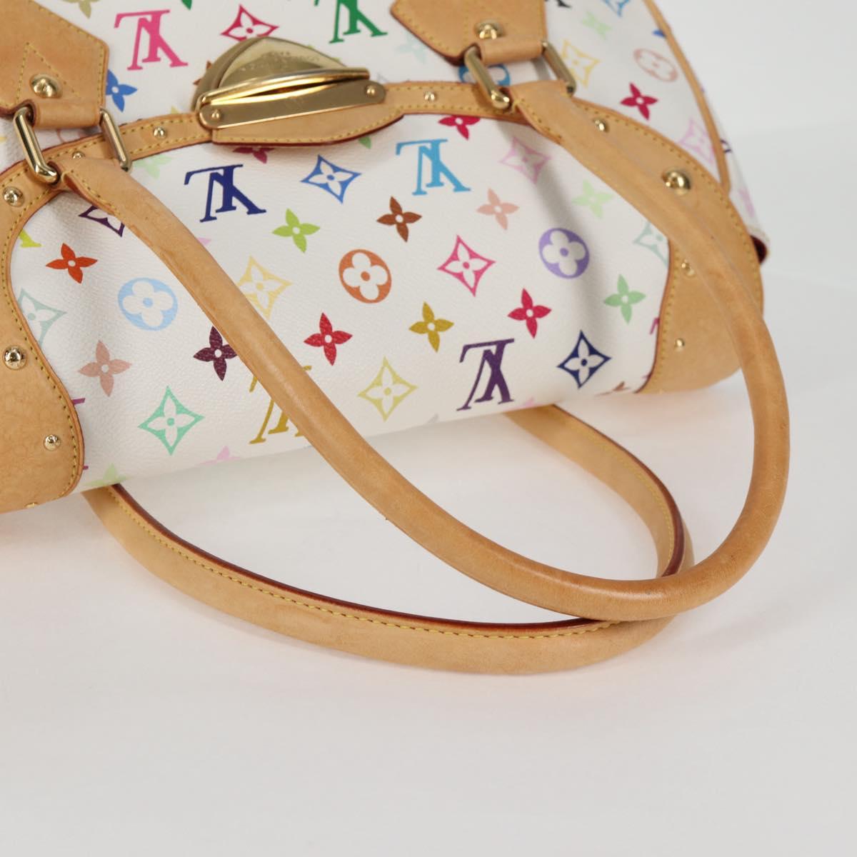LOUIS VUITTON Monogram Multicolor Beverly GM Hand Bag White M40201 Auth 121429M