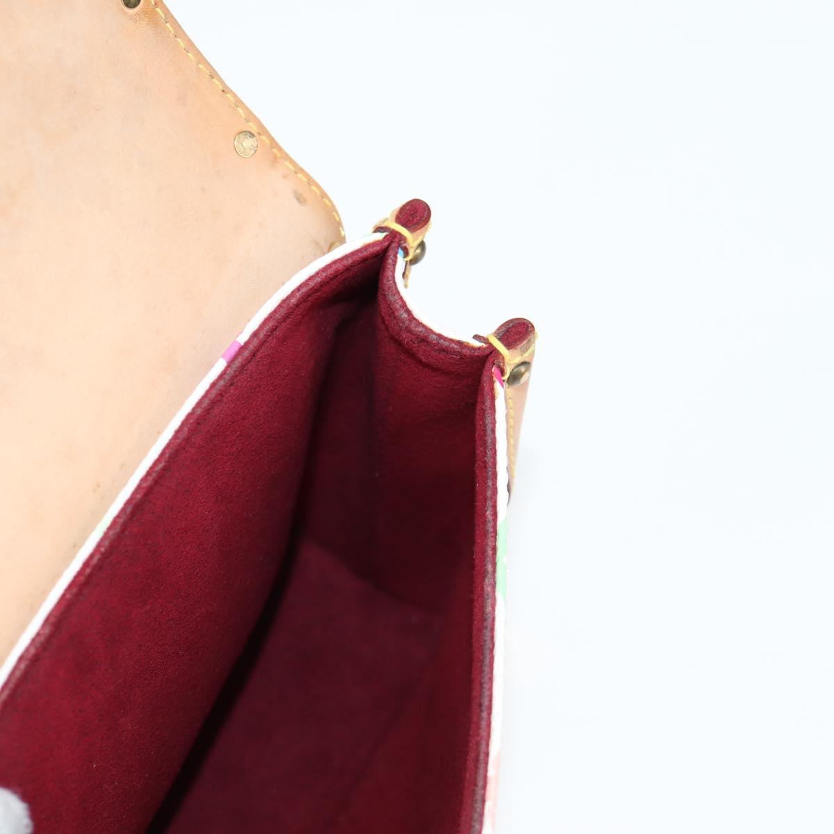 LOUIS VUITTON Monogram Pochette Eye Miss You Hand Bag White M92055 Auth 121439AM