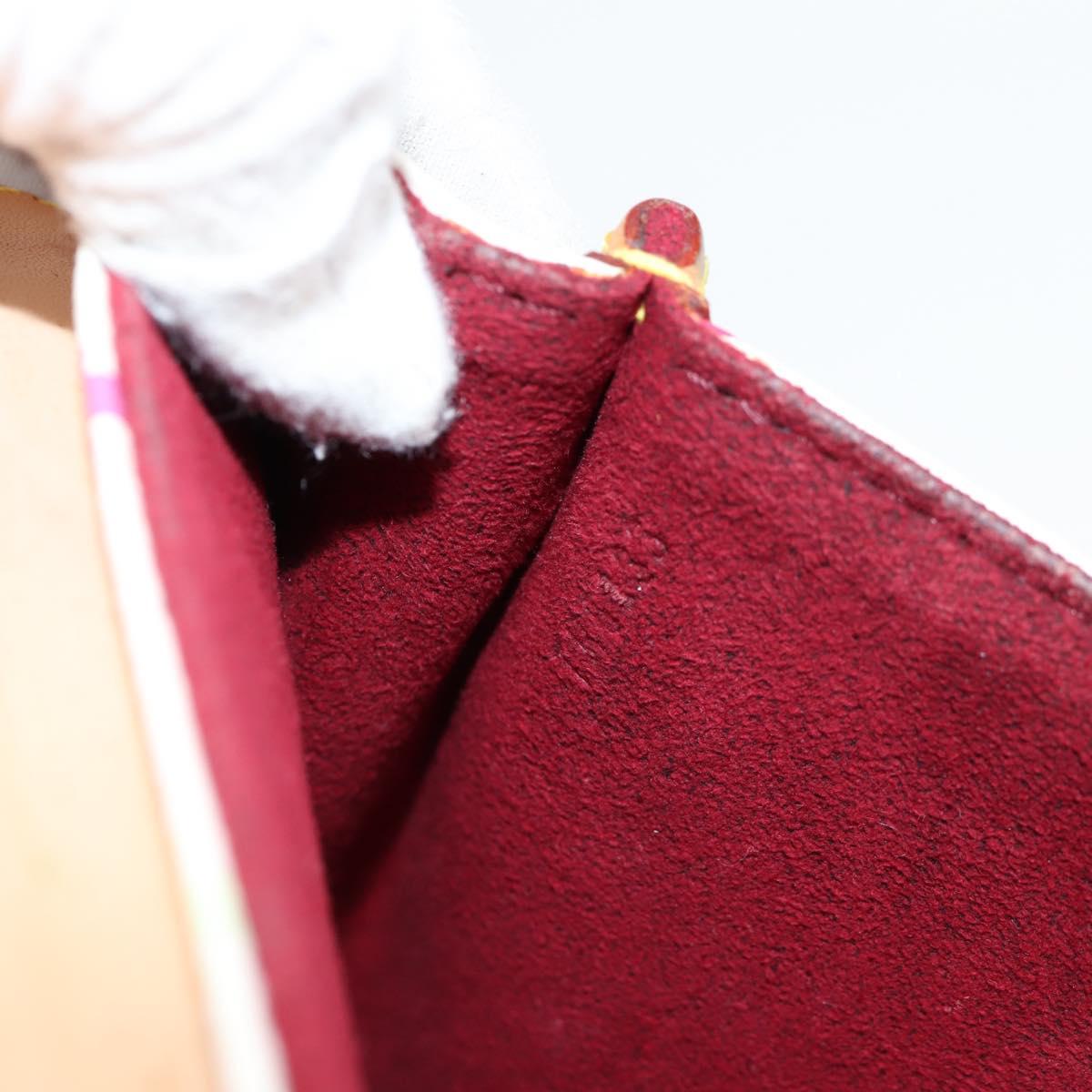 LOUIS VUITTON Monogram Pochette Eye Miss You Hand Bag White M92055 Auth 121439AM