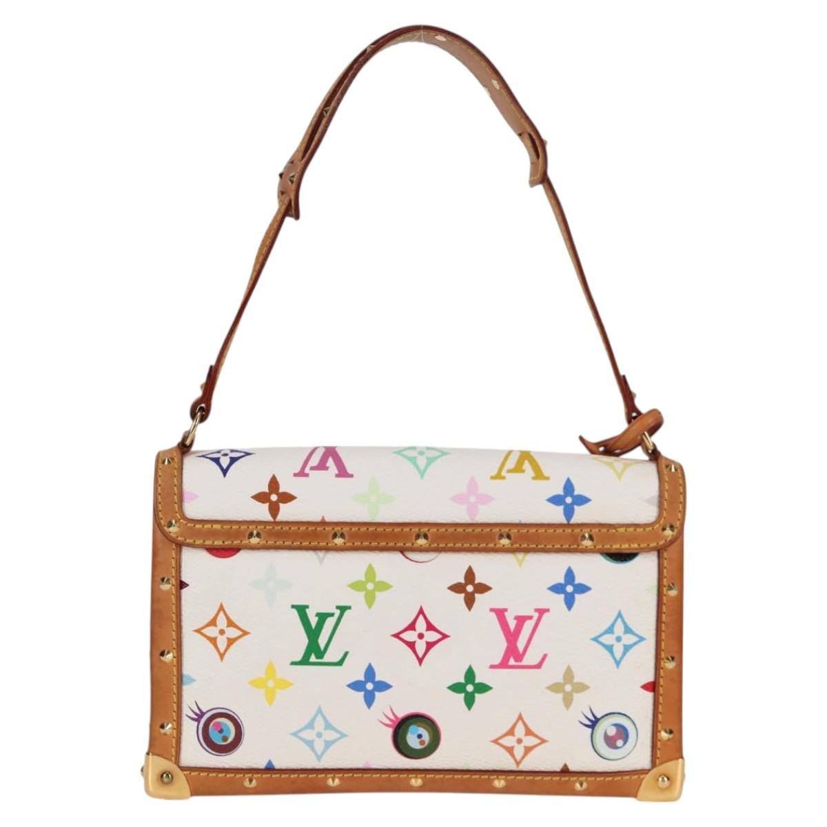 LOUIS VUITTON Monogram Pochette Eye Miss You Hand Bag White M92055 Auth 121439AM