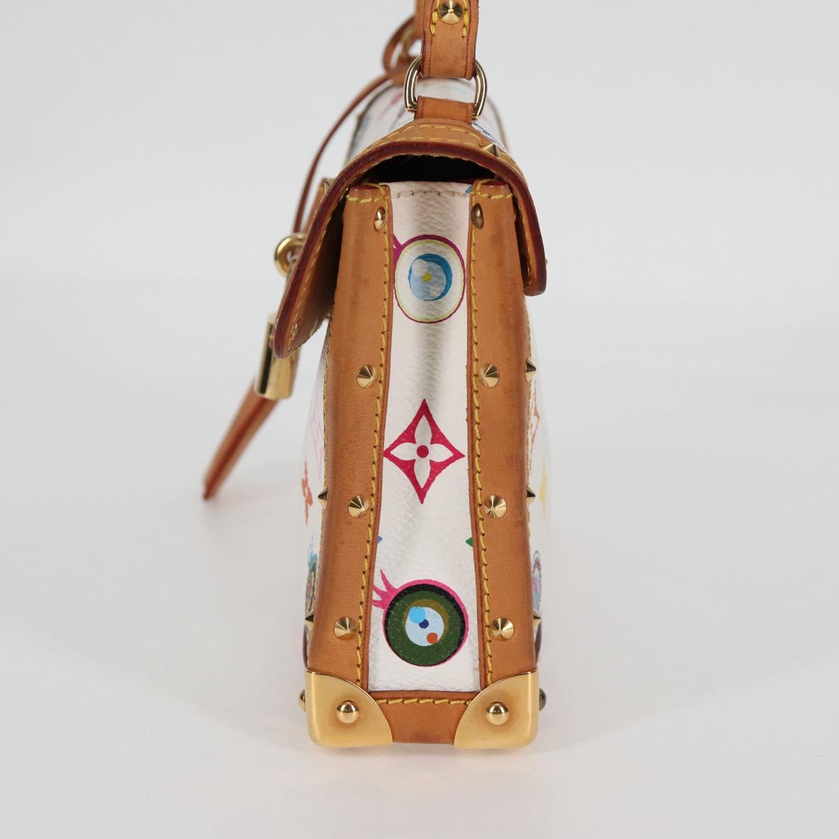 LOUIS VUITTON Monogram Pochette Eye Miss You Hand Bag White M92055 Auth 121439AM