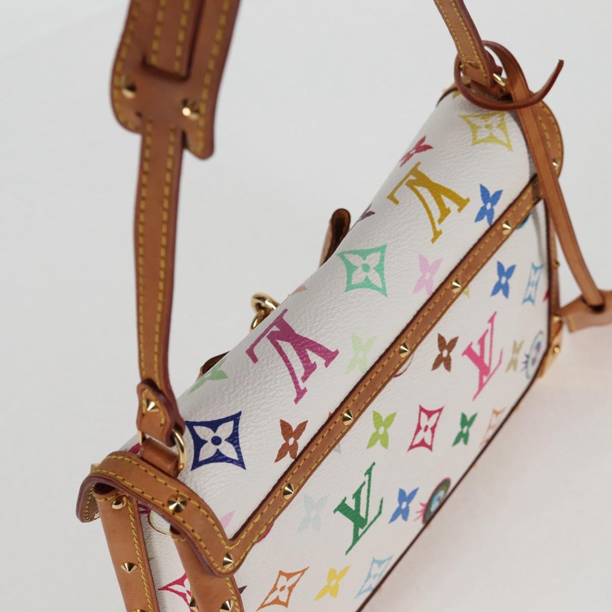 LOUIS VUITTON Monogram Pochette Eye Miss You Hand Bag White M92055 Auth 121439M