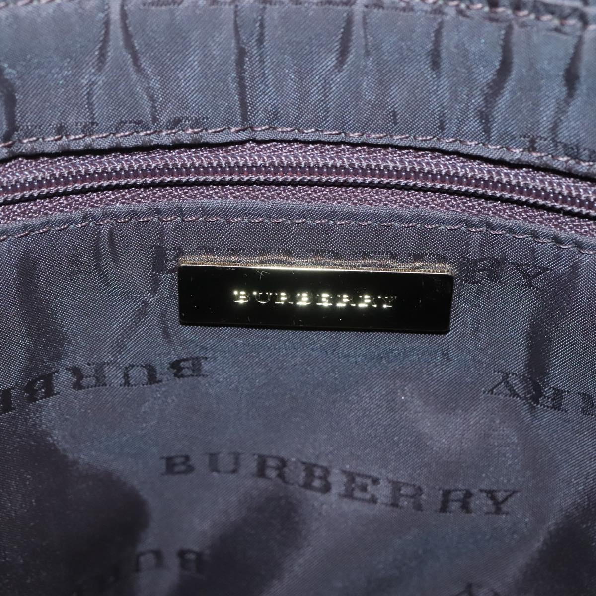 BURBERRY Nova Check Shoulder Bag Canvas Beige Gold Auth 121443