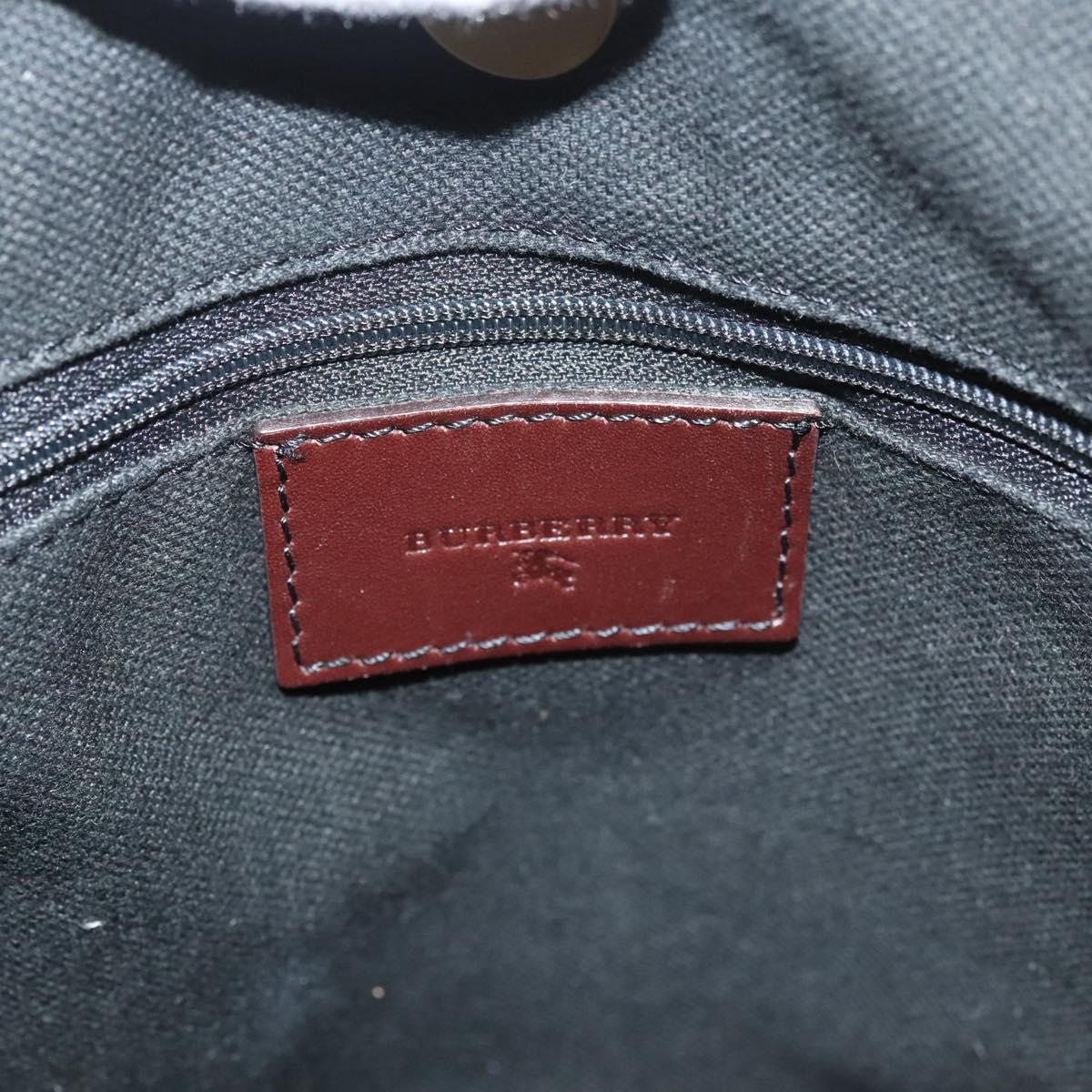 BURBERRY Nova Check Hand Bag PVC Beige Auth 121465