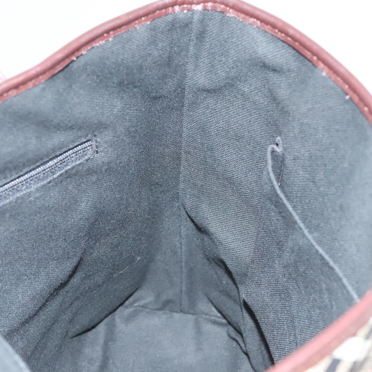 BURBERRY Nova Check Hand Bag PVC Beige Auth 121465