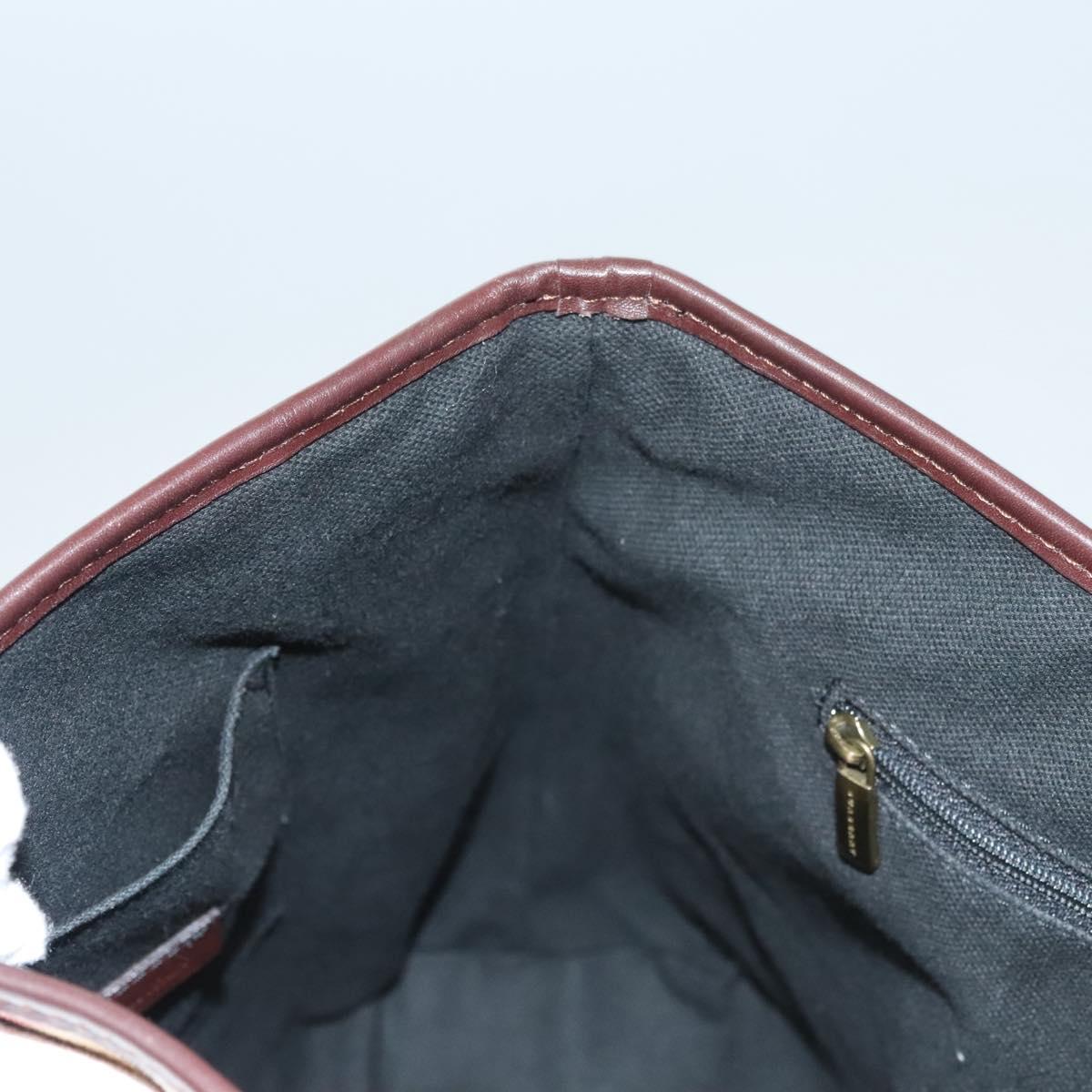 BURBERRY Nova Check Hand Bag PVC Beige Auth 121465