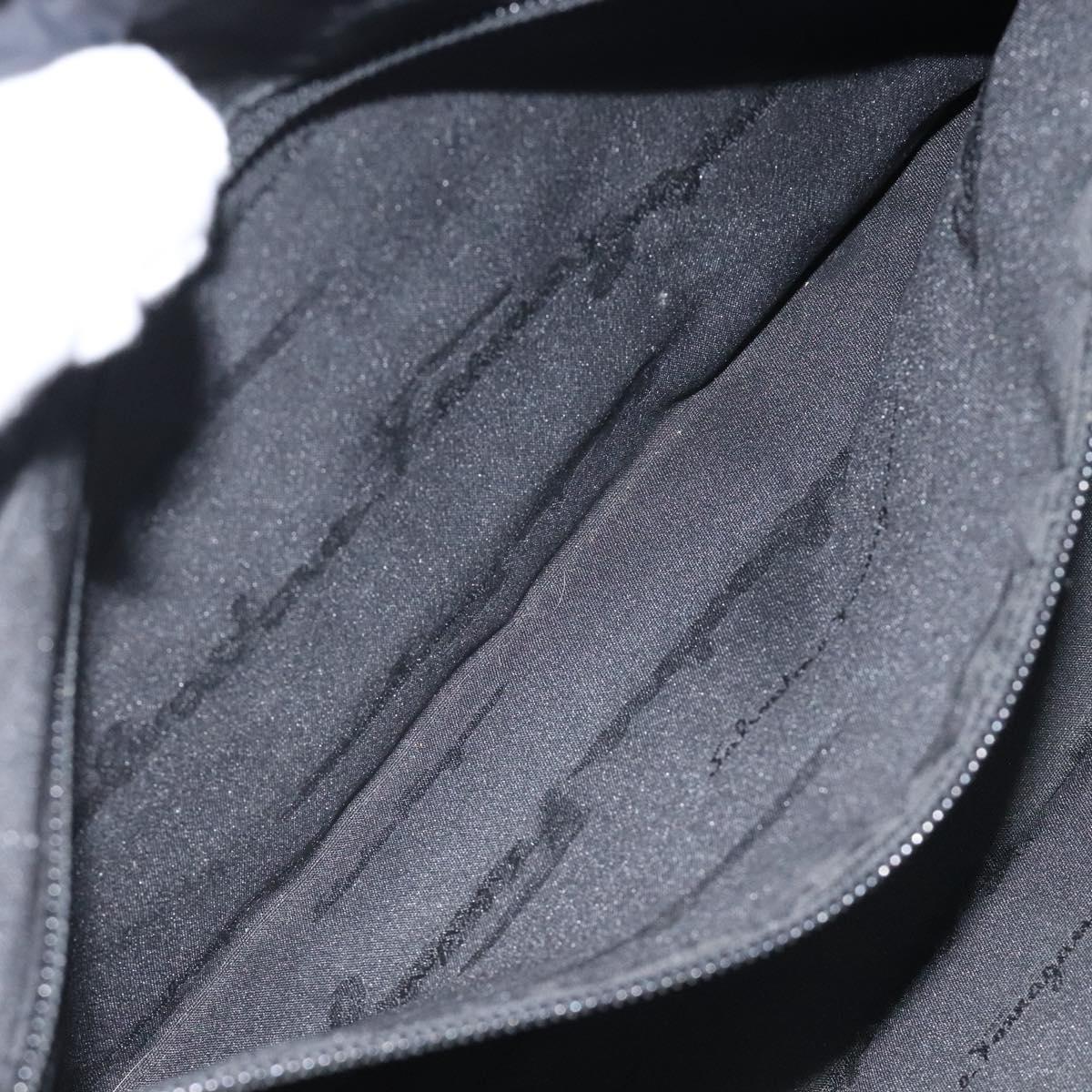 Salvatore Ferragamo Shoulder Bag Nylon Black Auth 121472