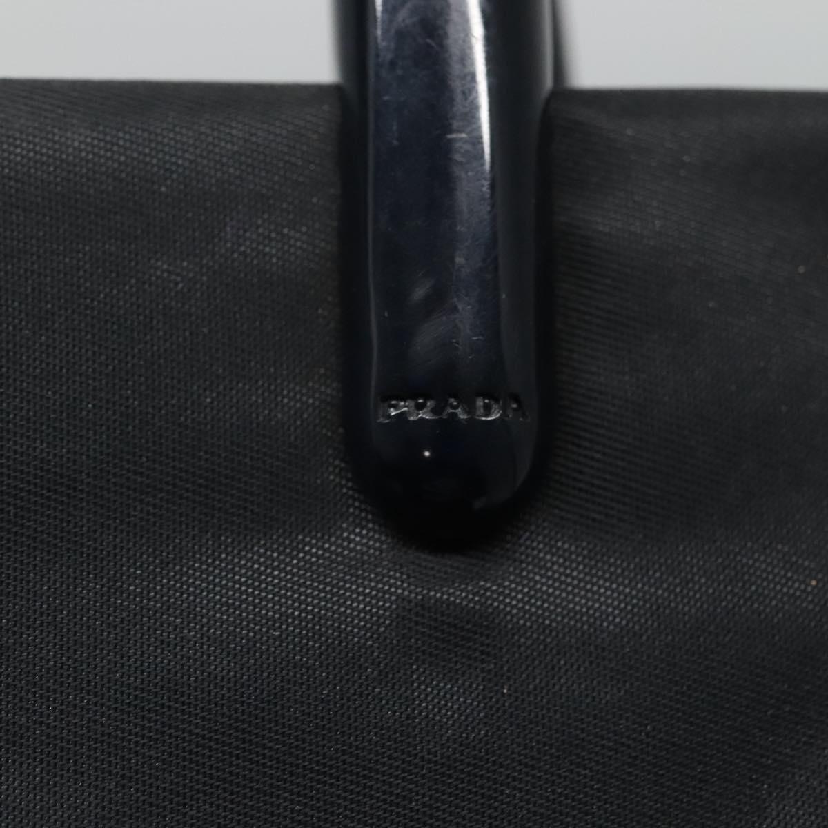 PRADA Hand Bag Nylon Black Auth 121473