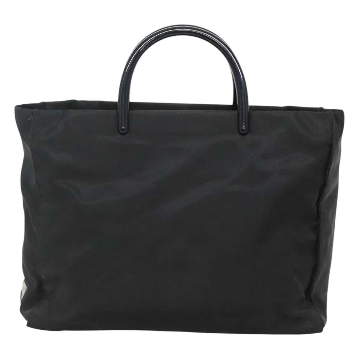 PRADA Hand Bag Nylon Black Auth 121473