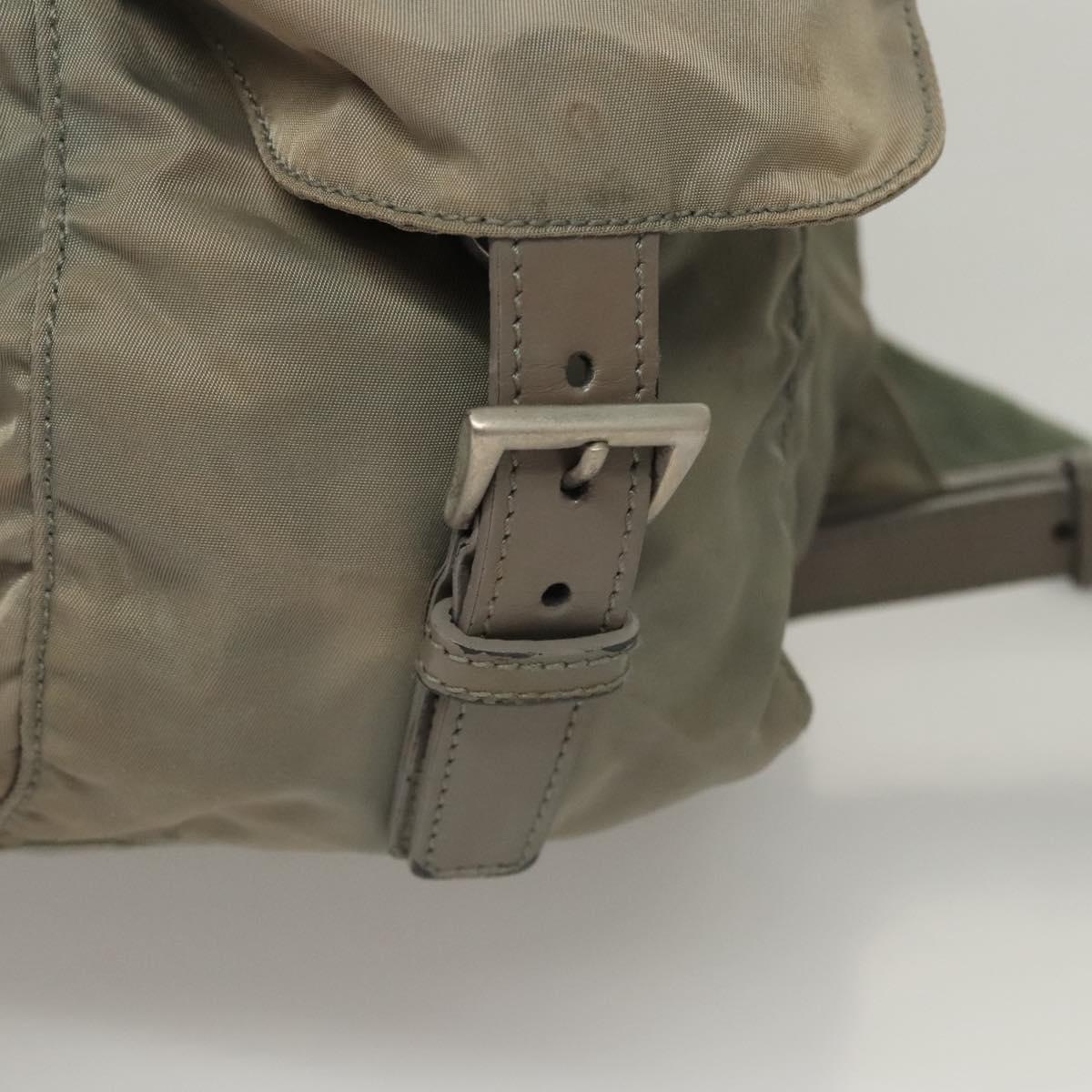 PRADA Backpack Nylon Green Auth 121476