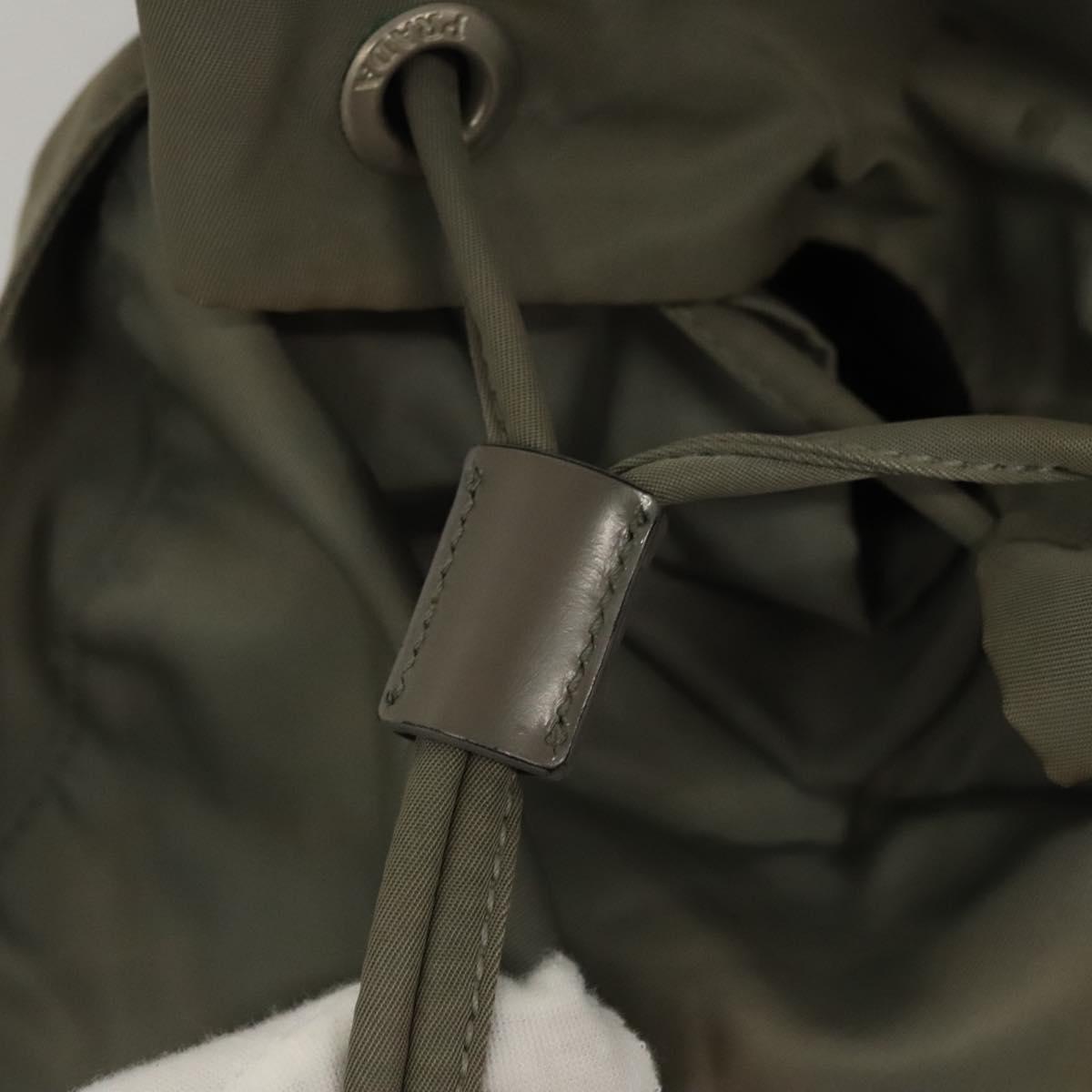 PRADA Backpack Nylon Green Auth 121476