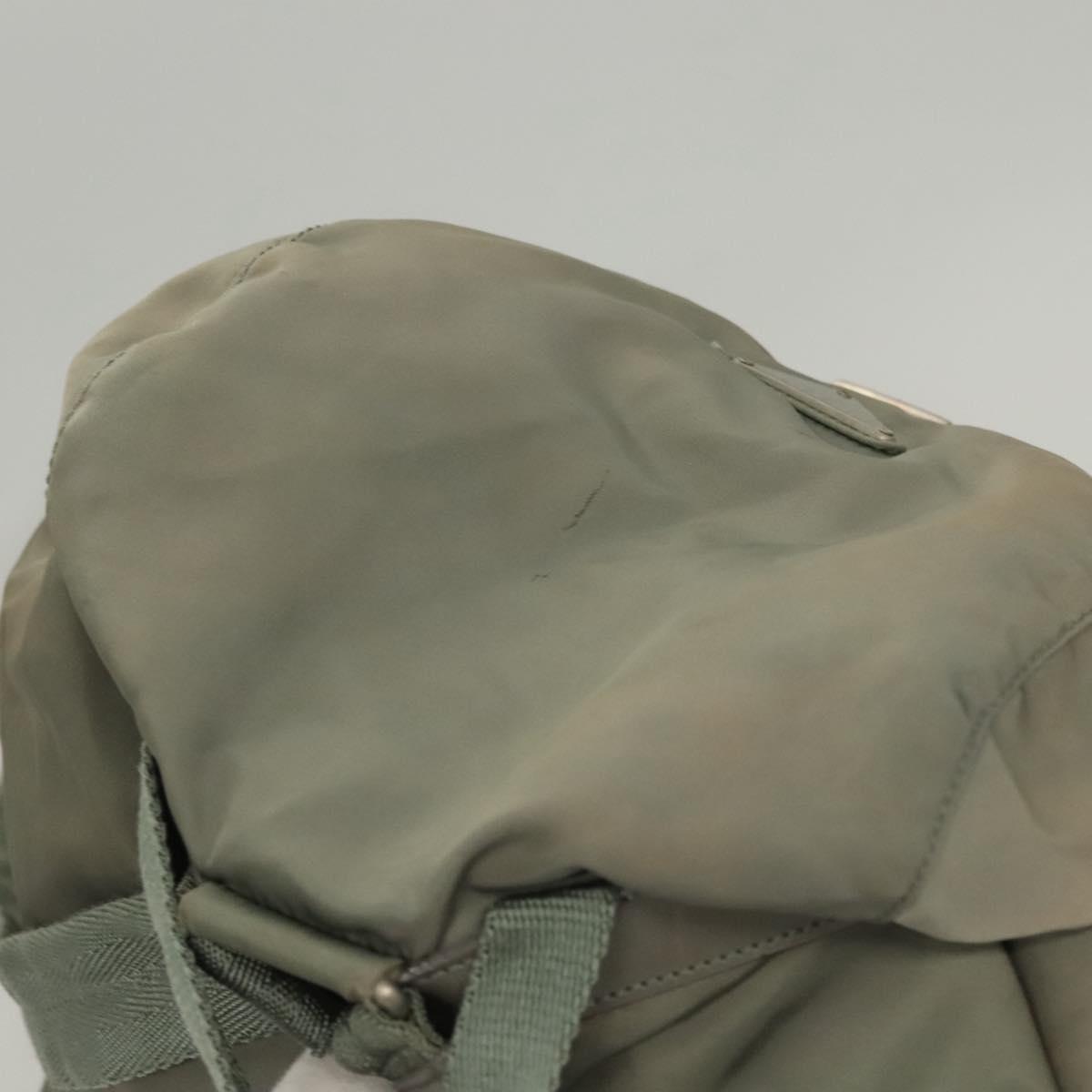 PRADA Backpack Nylon Green Auth 121476