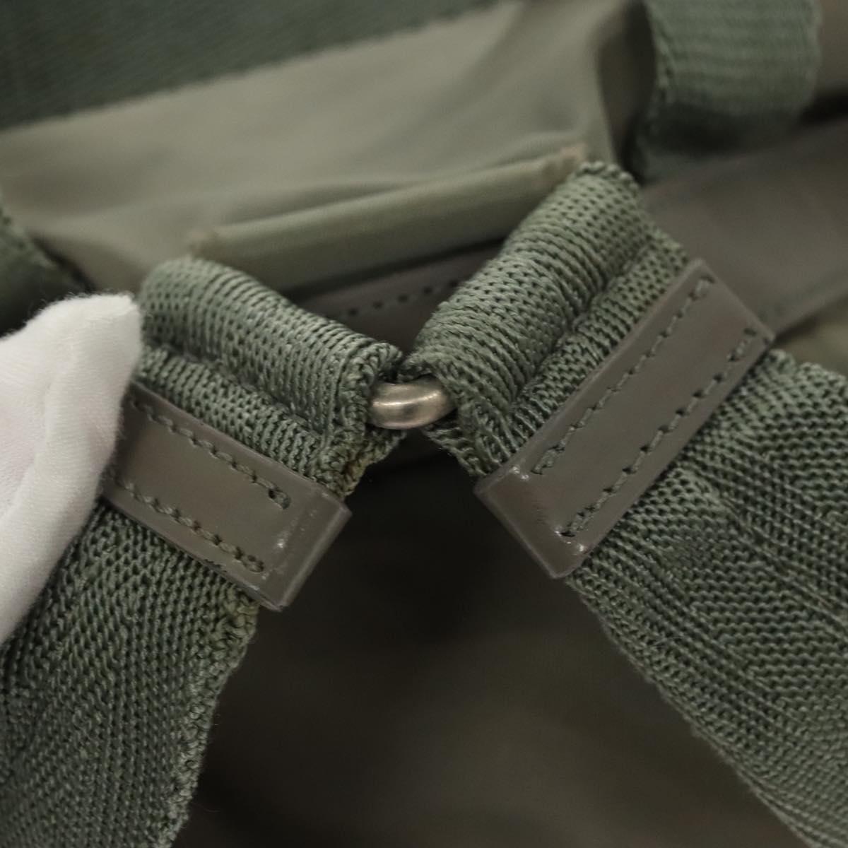 PRADA Backpack Nylon Green Auth 121476