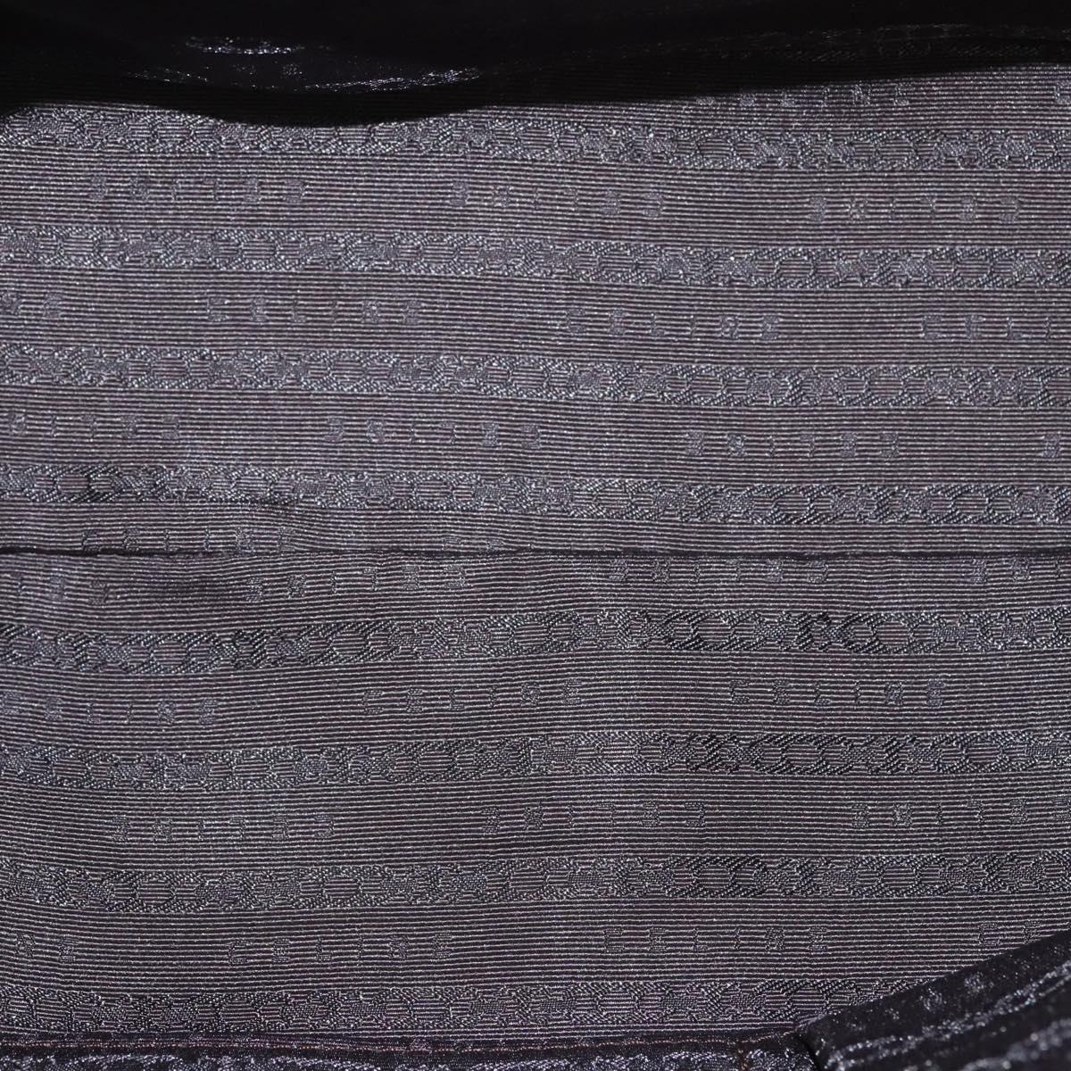 CELINE Shoulder Bag Leather Purple Silver Auth 121477