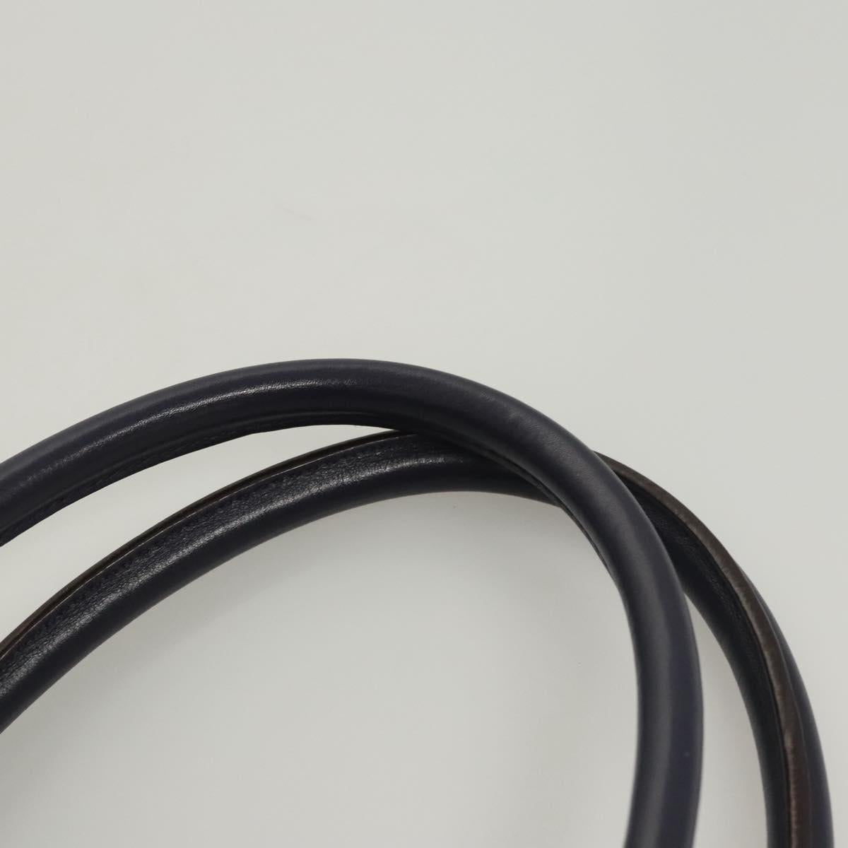 CELINE Shoulder Bag Leather Purple Silver Auth 121477