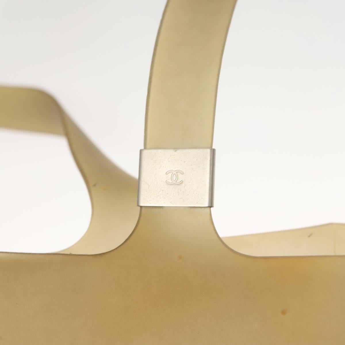 CHANEL Tote Bag Rubber Khaki CC Auth 121481