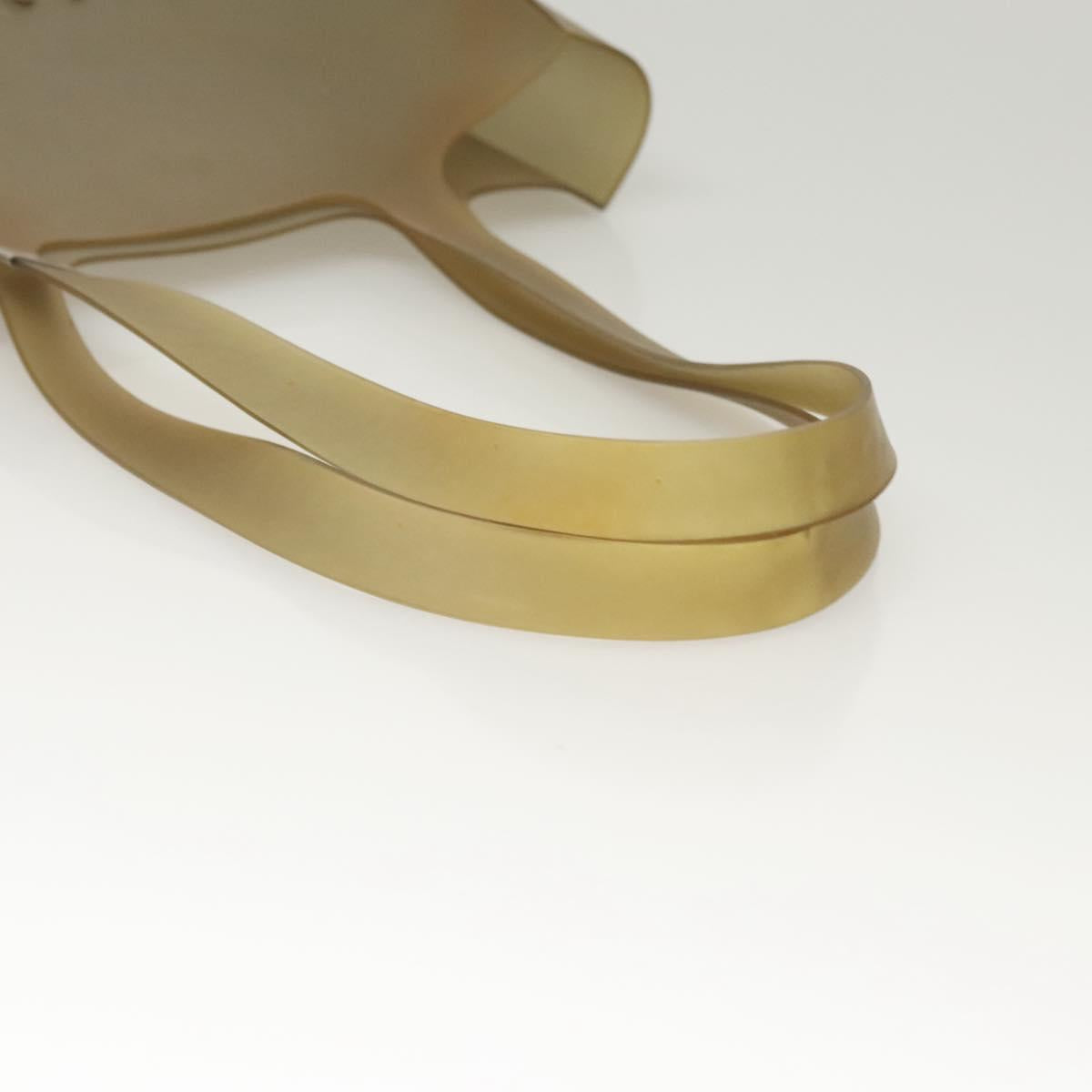 CHANEL Tote Bag Rubber Khaki CC Auth 121481