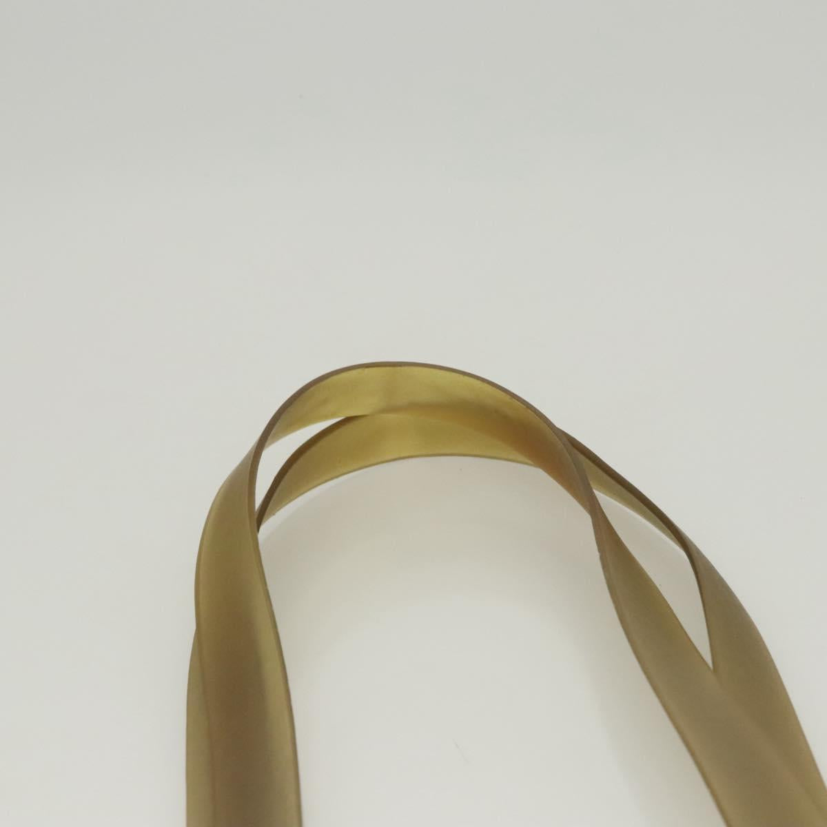 CHANEL Tote Bag Rubber Khaki CC Auth 121481