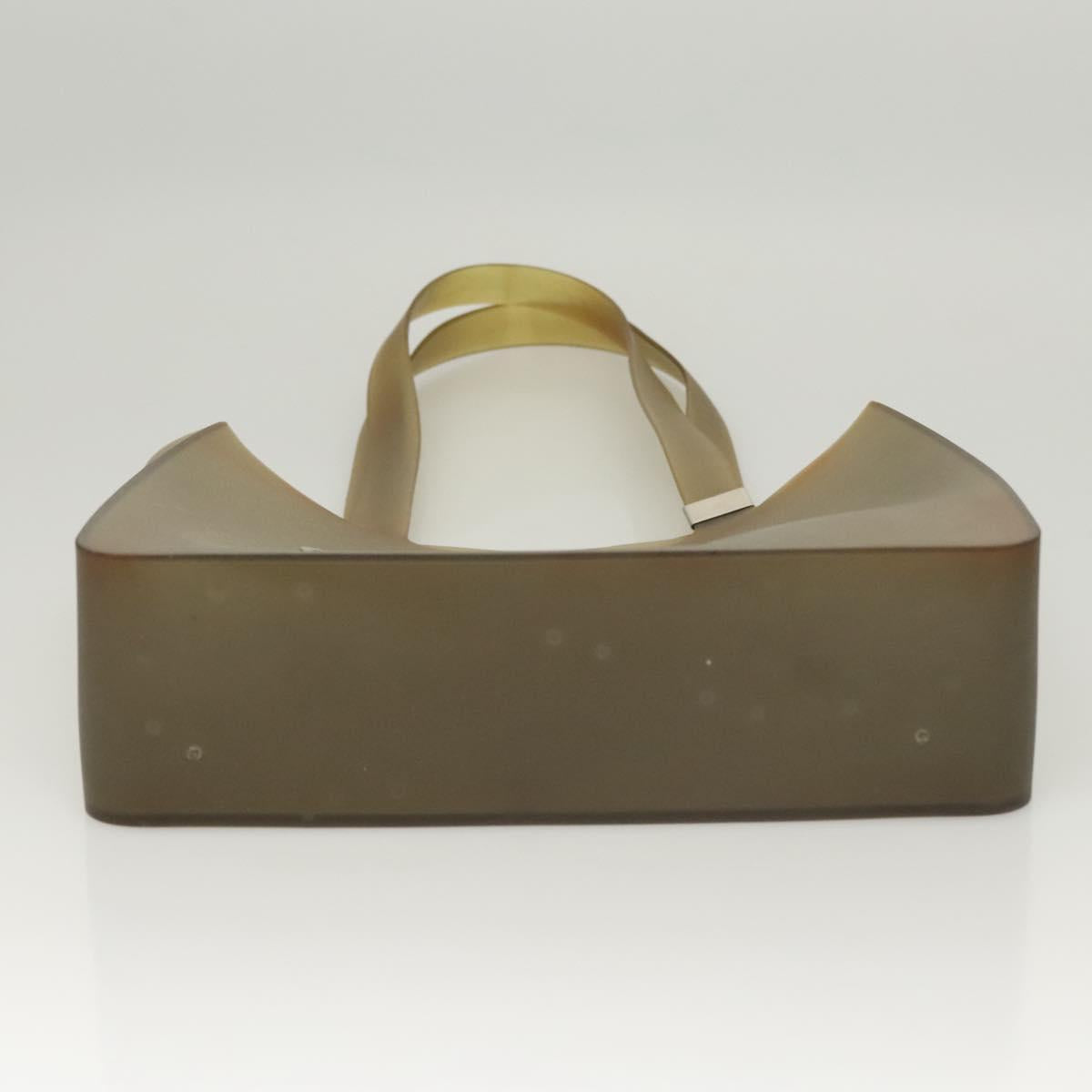 CHANEL Tote Bag Rubber Khaki CC Auth 121481