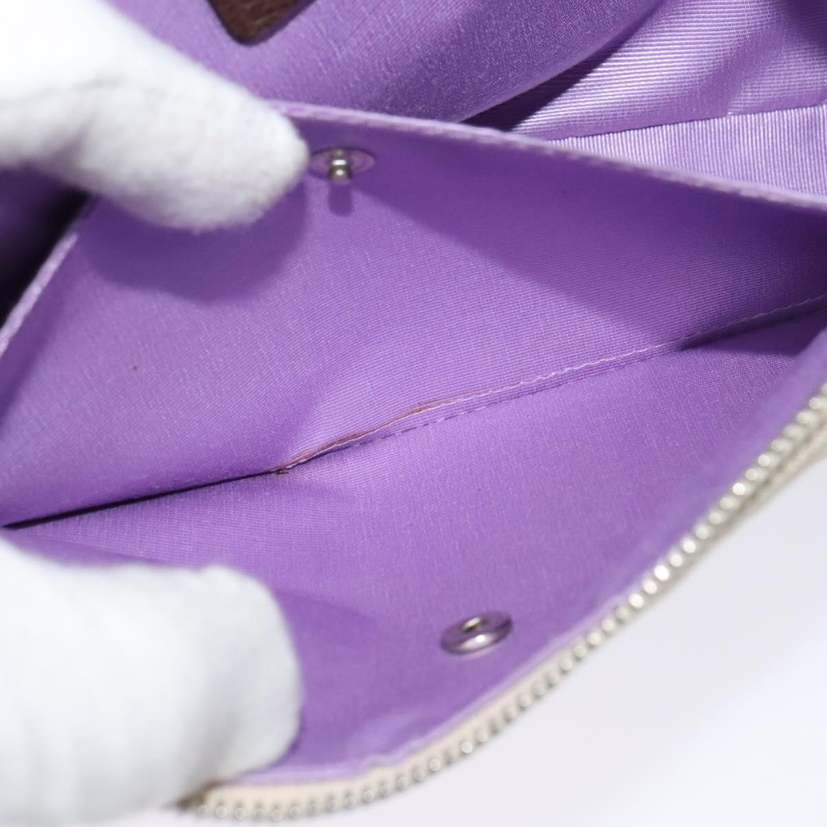 BVLGARI Shoulder Bag Canvas Ivory Silver Auth 121484