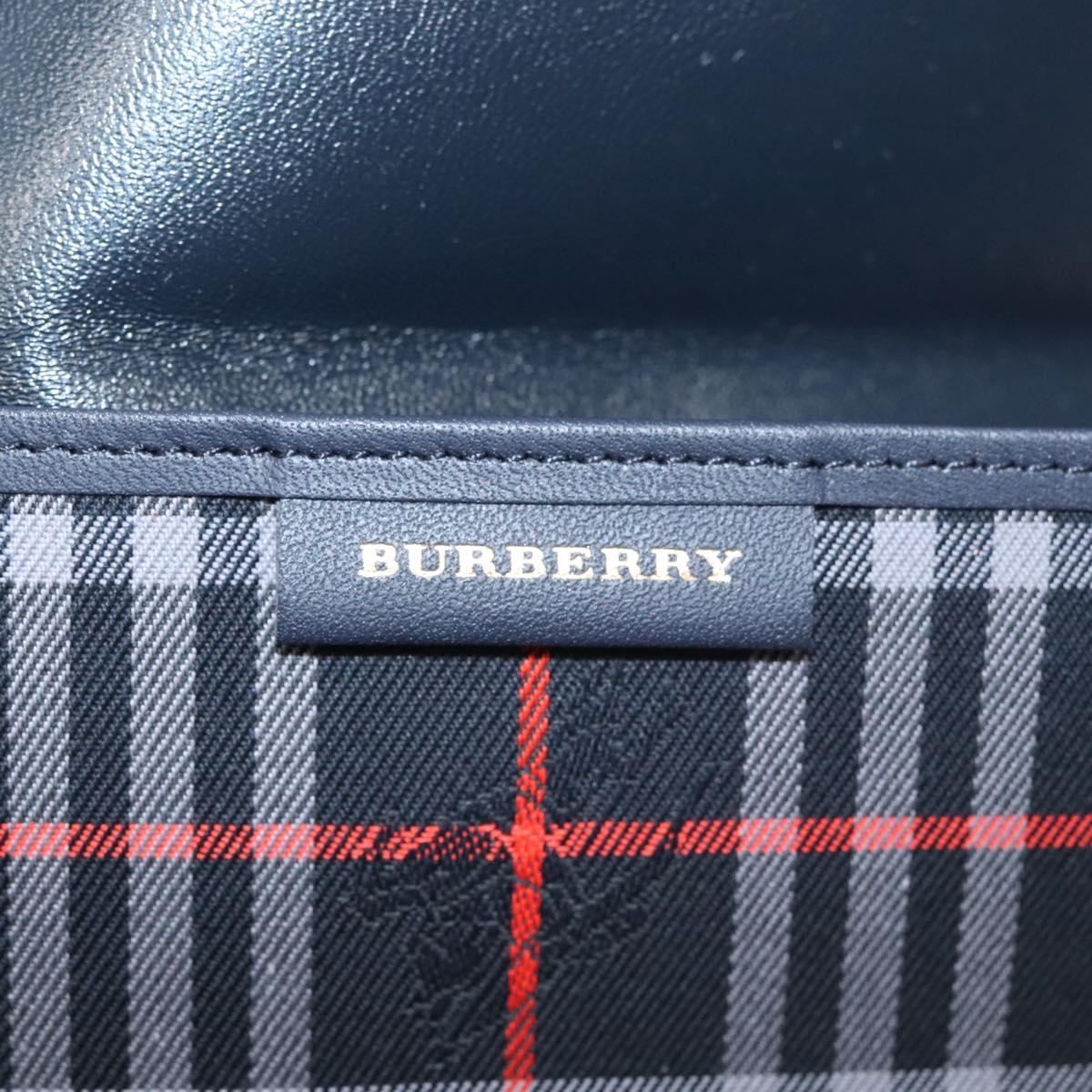 BURBERRY Nova Check Day Planner Cover Canvas Navy Auth 121494