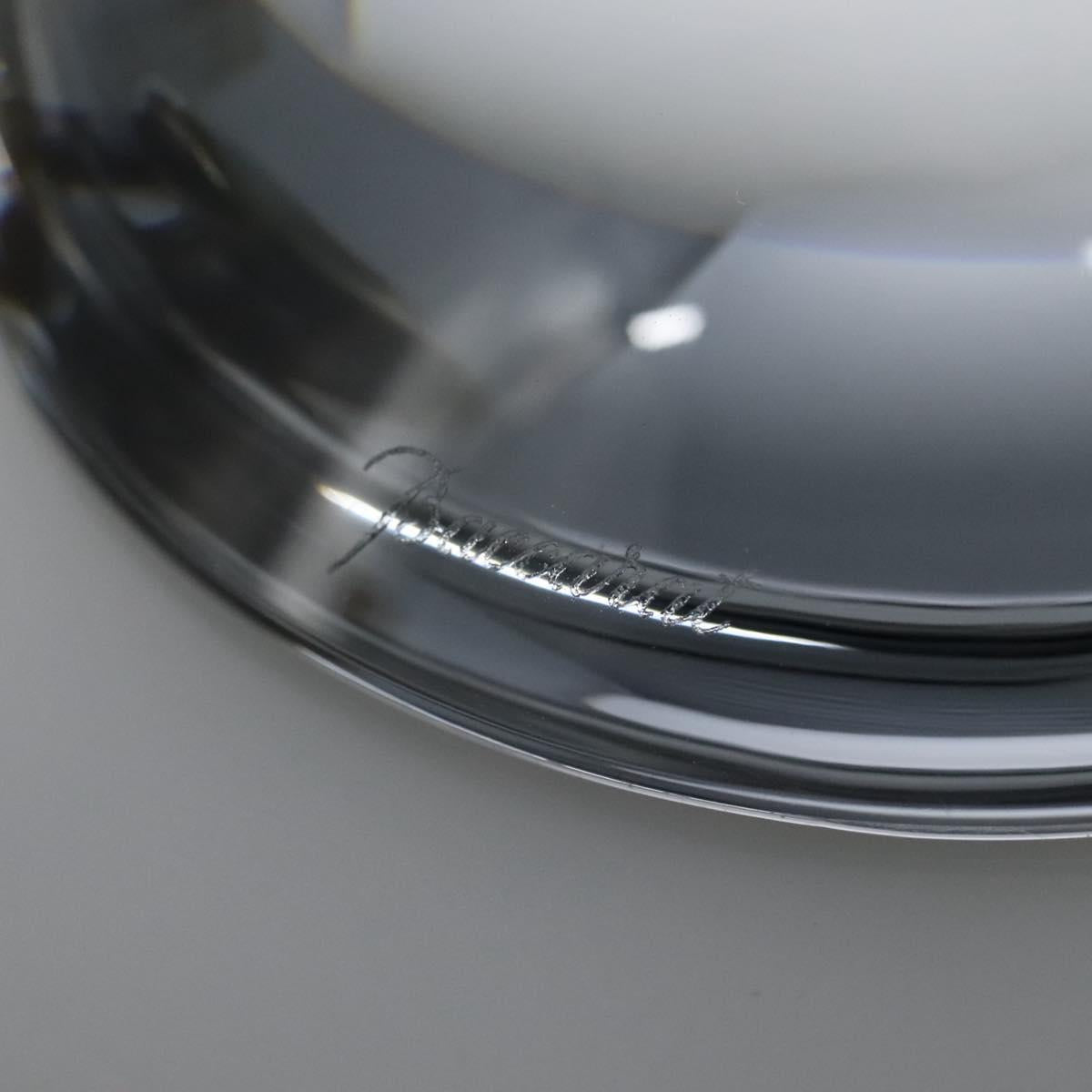 Baccarat Ring Glass 4Set Orange Green Auth 121496