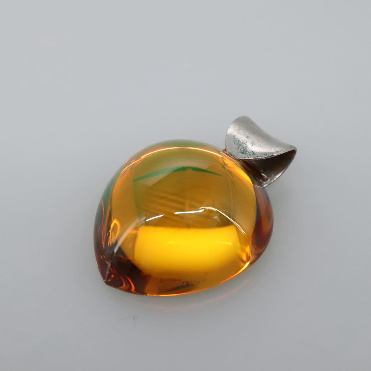 Baccarat Ring Glass 4Set Orange Green Auth 121496