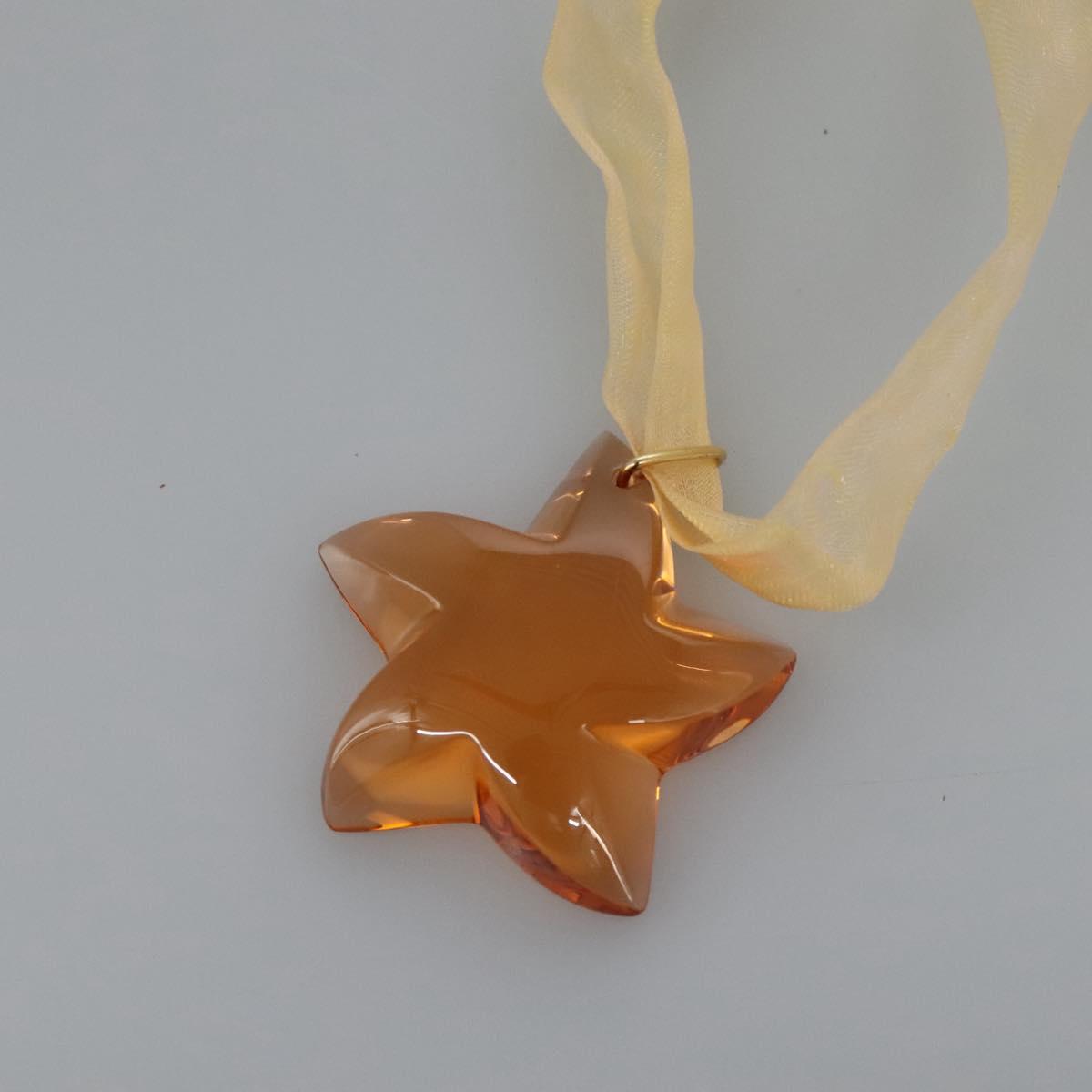 Baccarat Ring Glass 4Set Orange Green Auth 121496