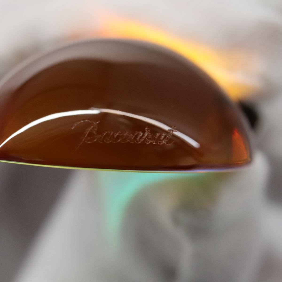 Baccarat Ring Glass 4Set Orange Green Auth 121496