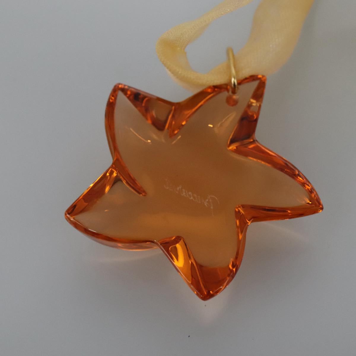 Baccarat Ring Glass 4Set Orange Green Auth 121496