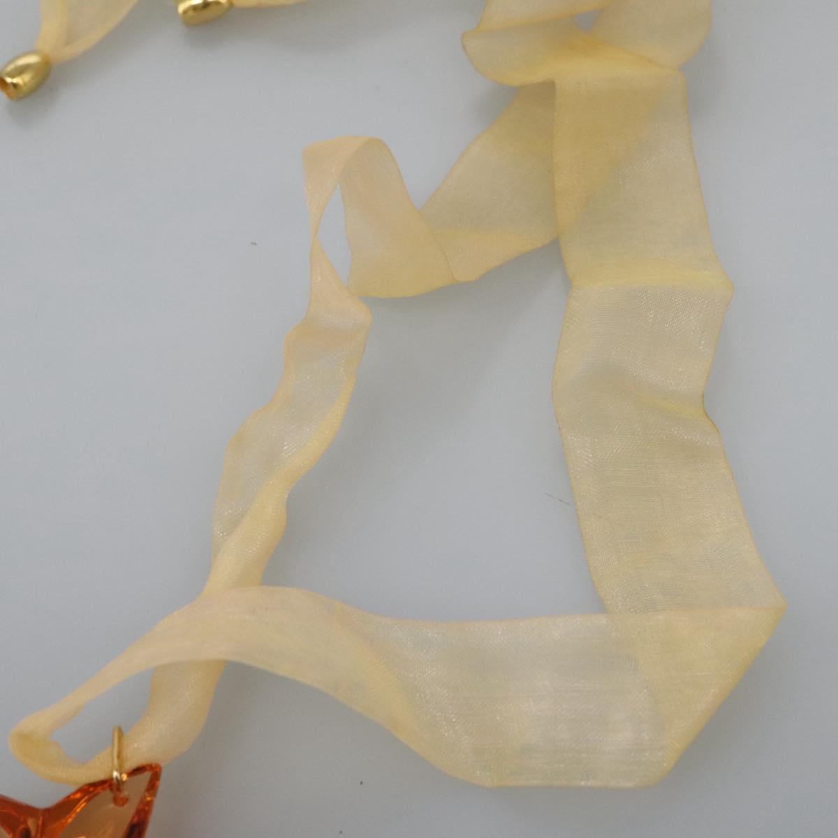 Baccarat Ring Glass 4Set Orange Green Auth 121496